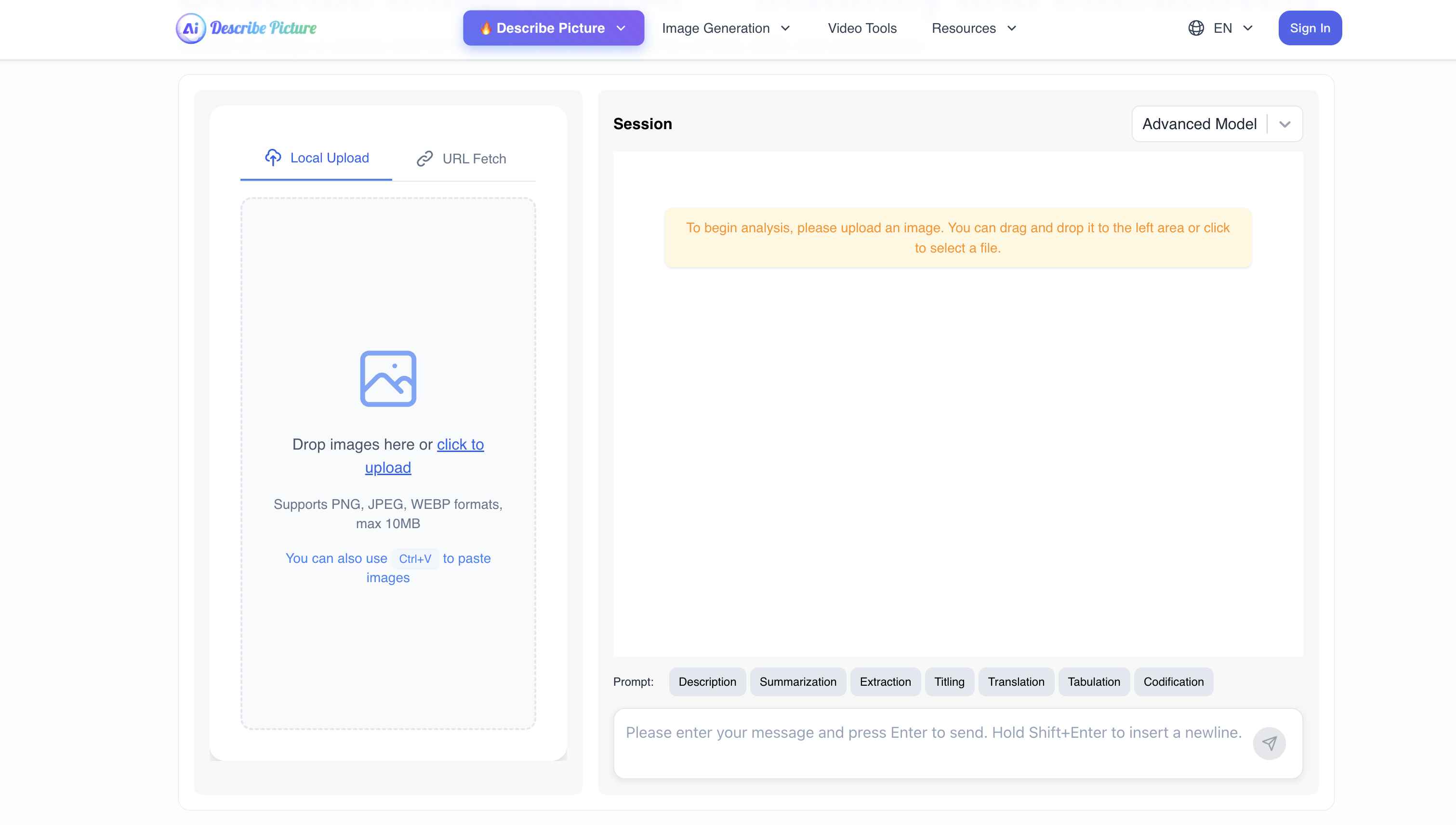 Image Describer screenshot 1