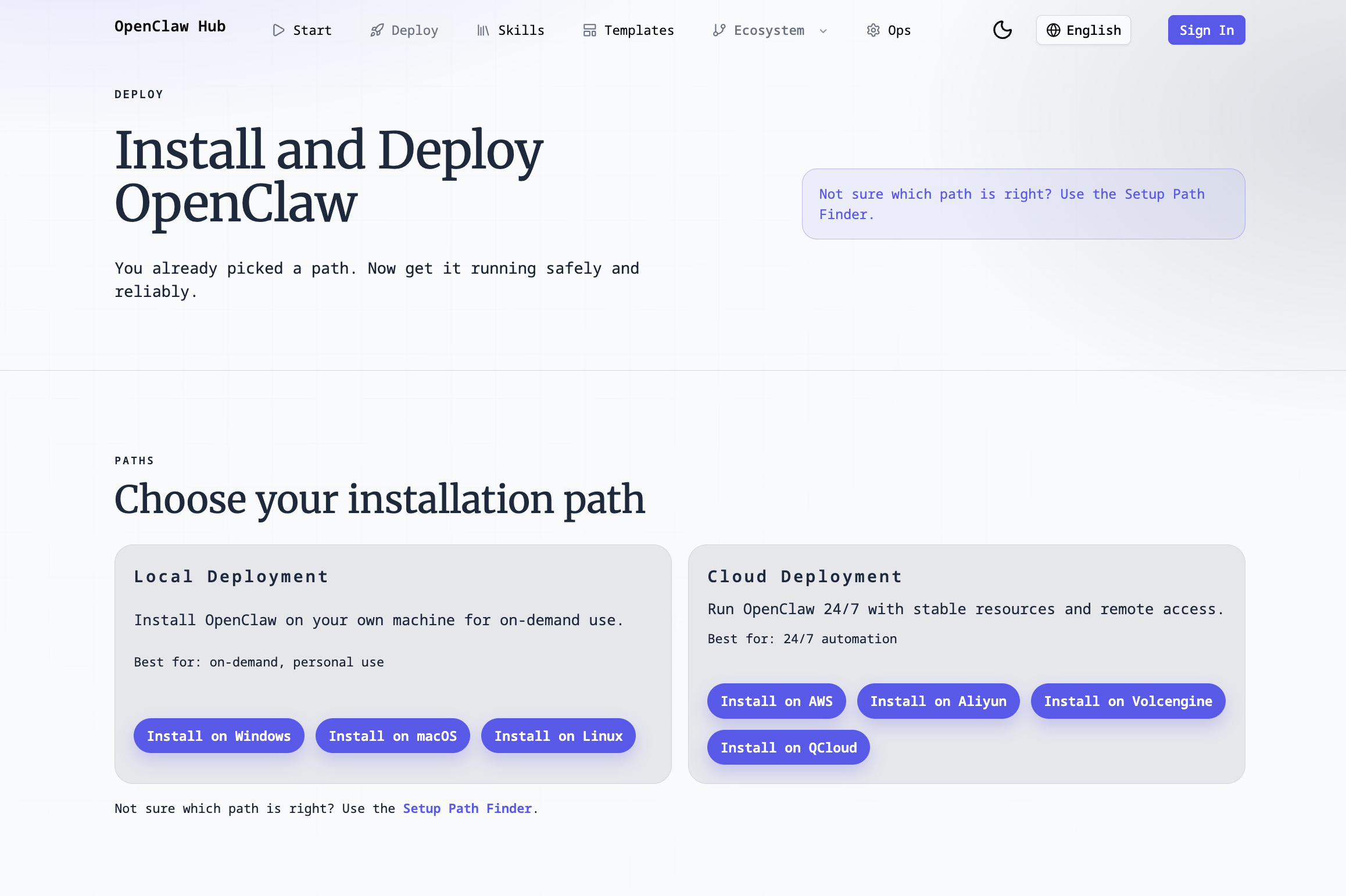 OpenClaw Hub screenshot 1