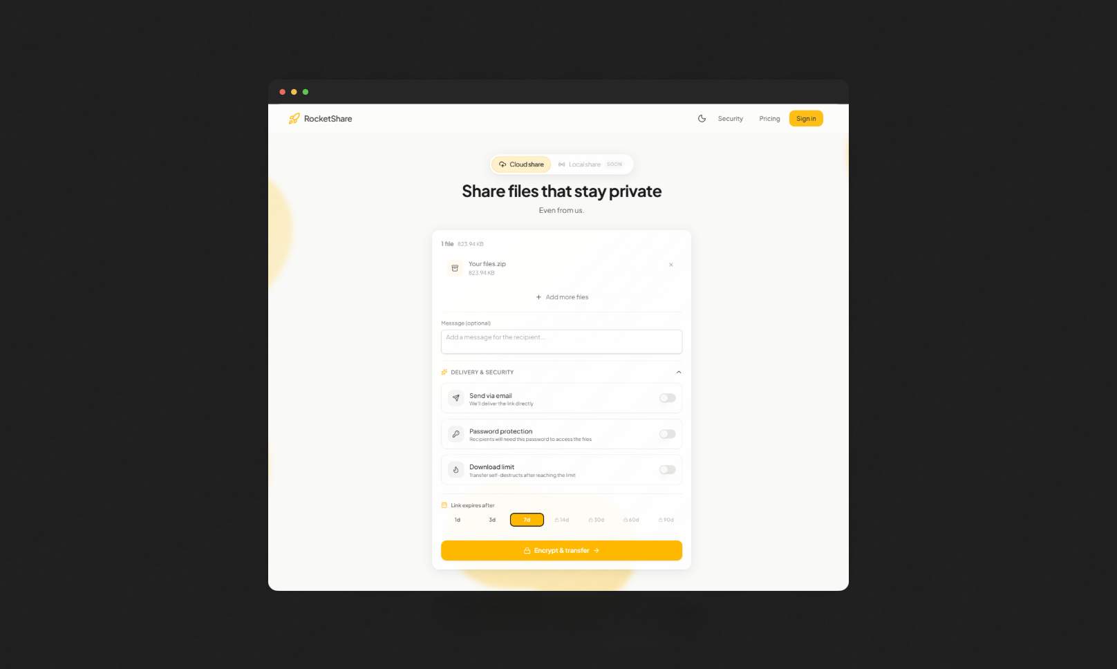 RocketShare screenshot 1