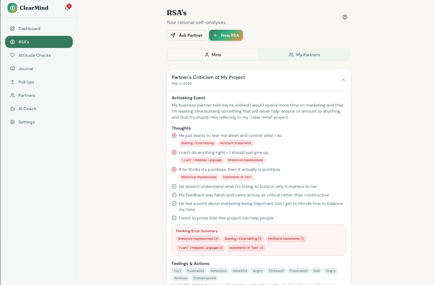 ClearMind AI screenshot 1