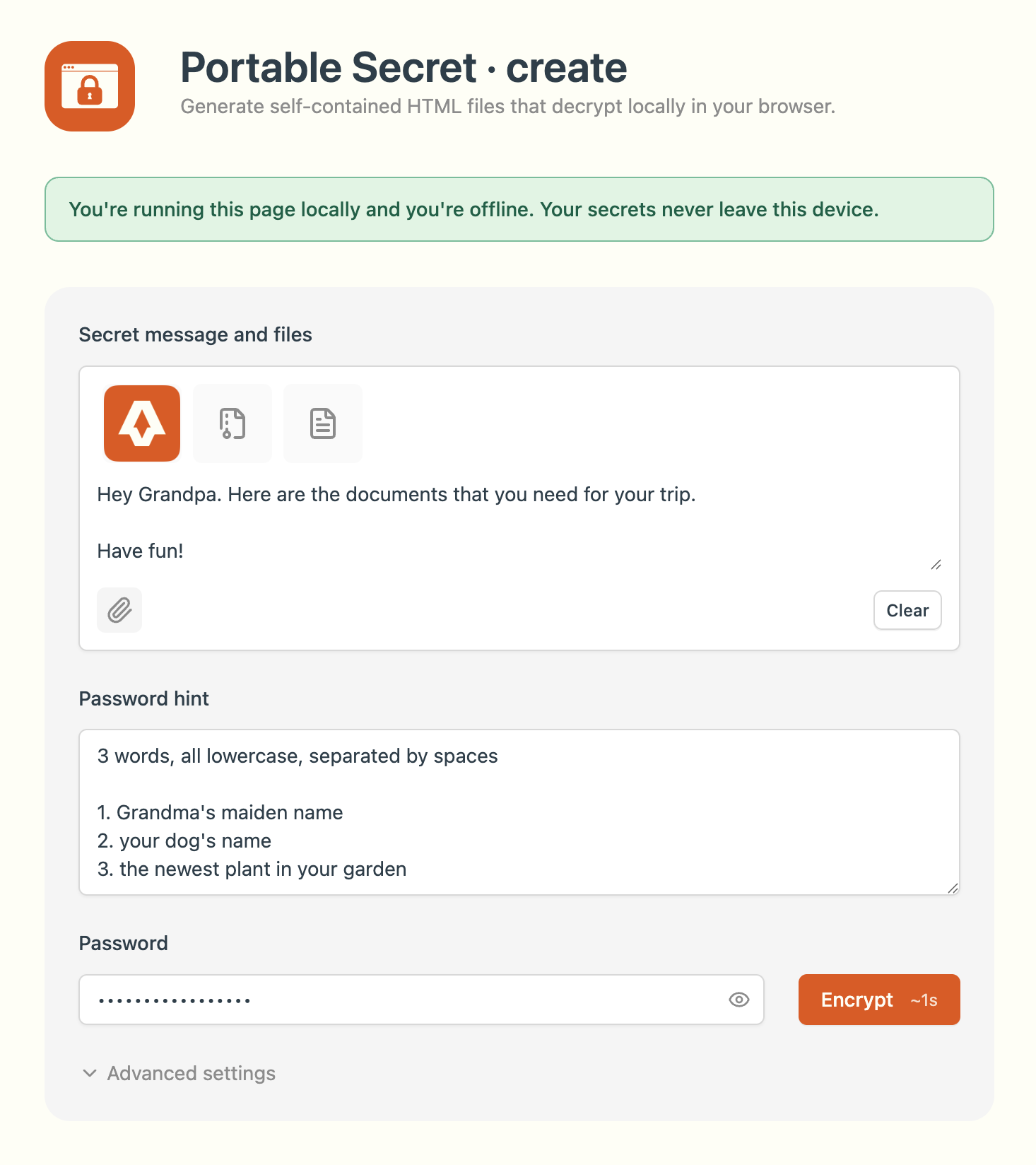 Portable Secret screenshot 2