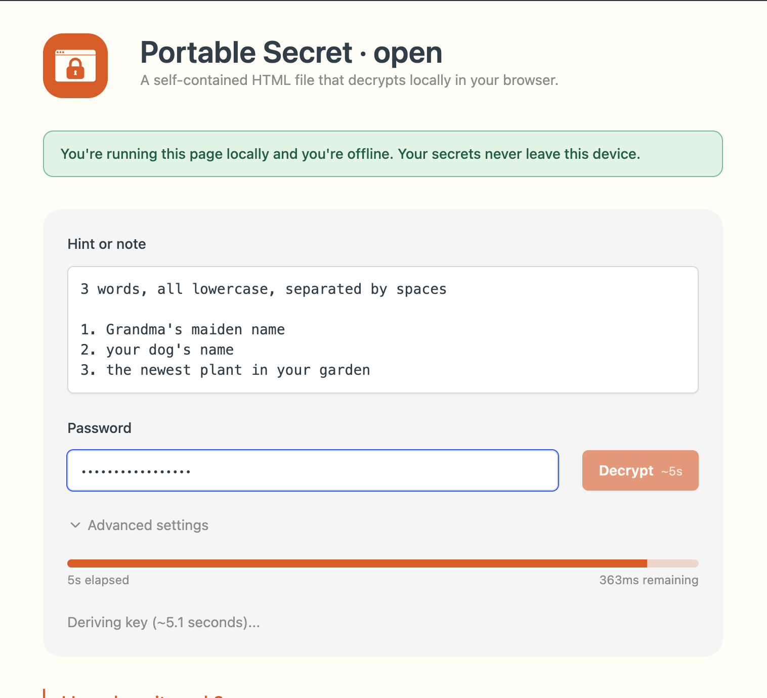 Portable Secret screenshot 3