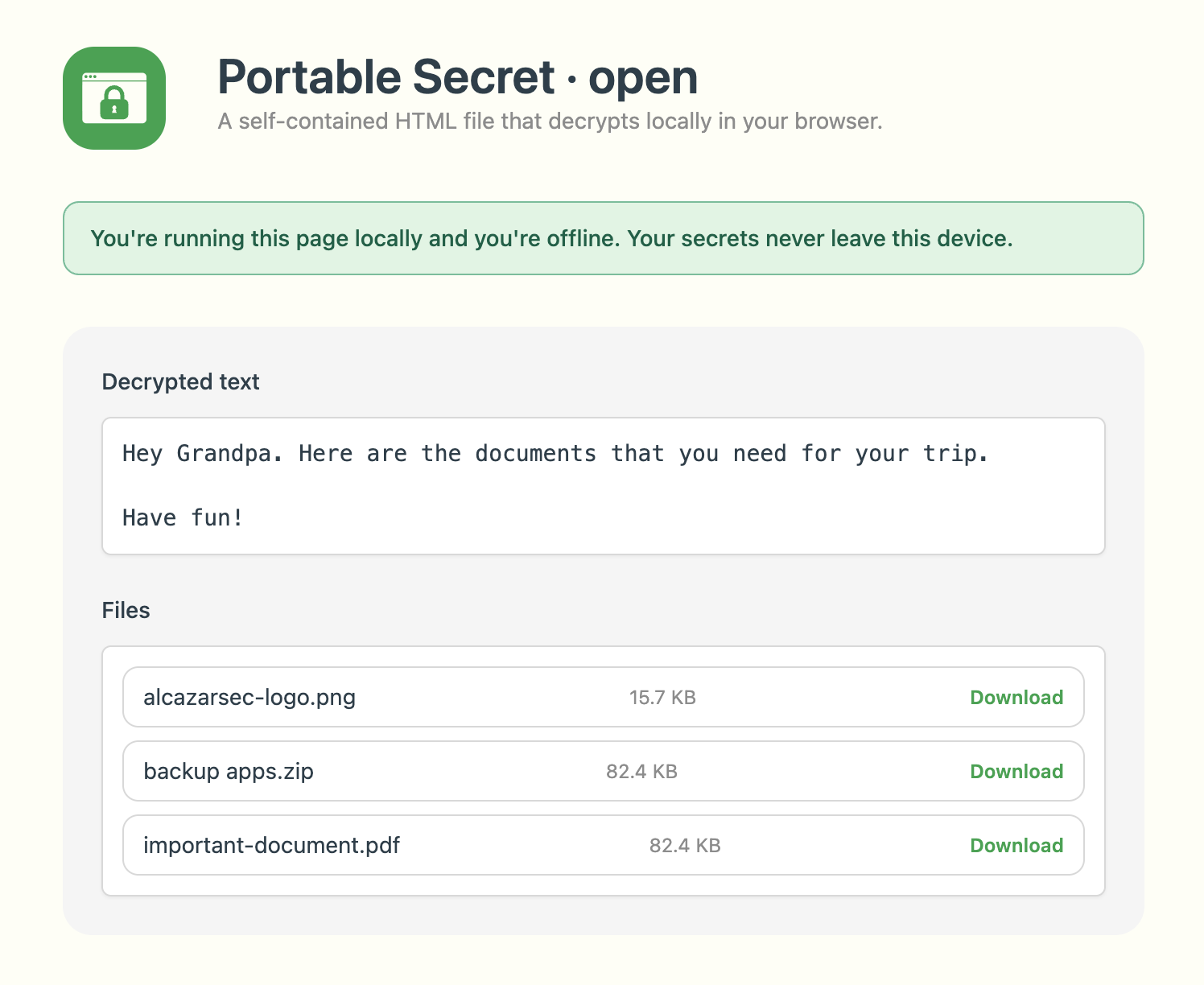 Portable Secret screenshot 4