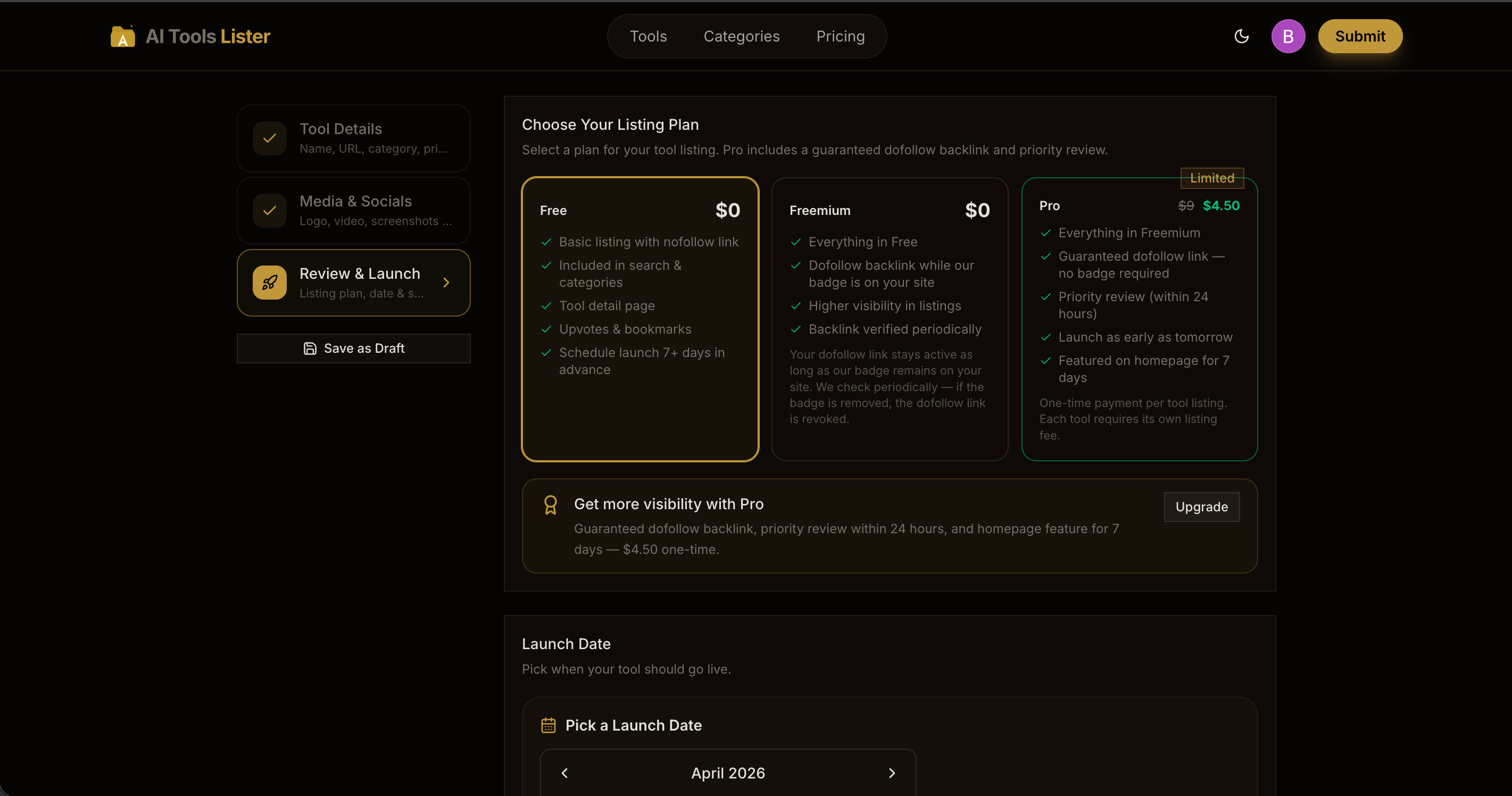 AI Tools Lister screenshot 2