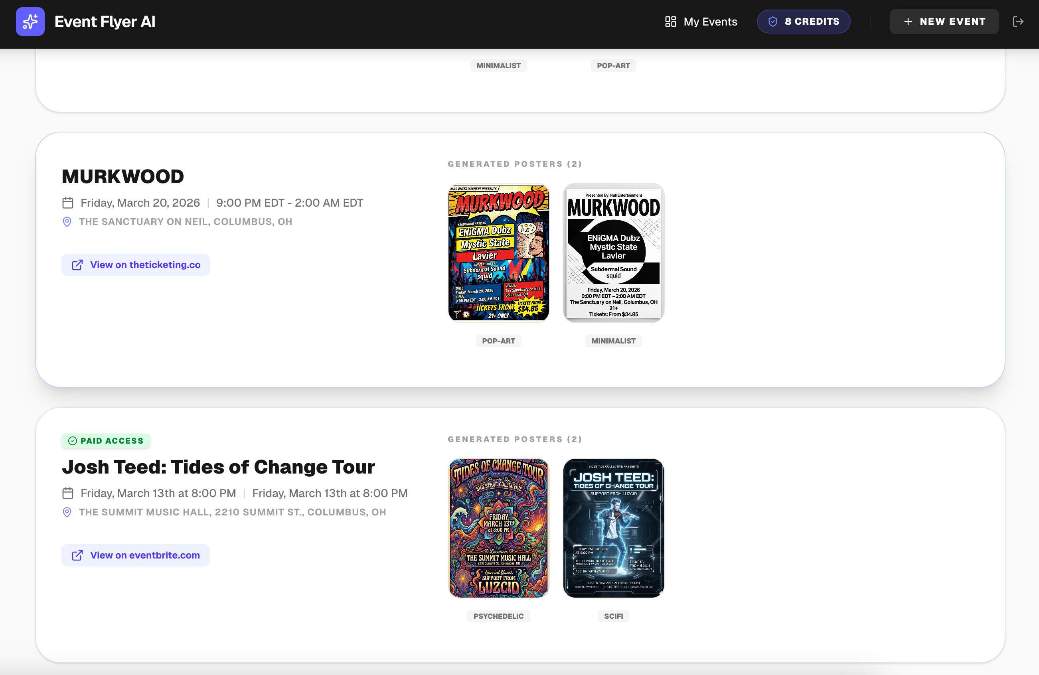 EVENTFLYER.AI screenshot 1