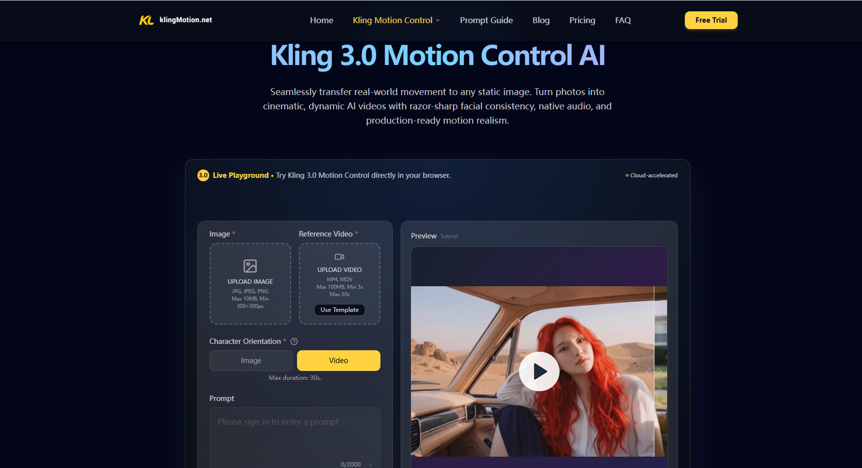 Kling 3.0 Motion Control screenshot 1