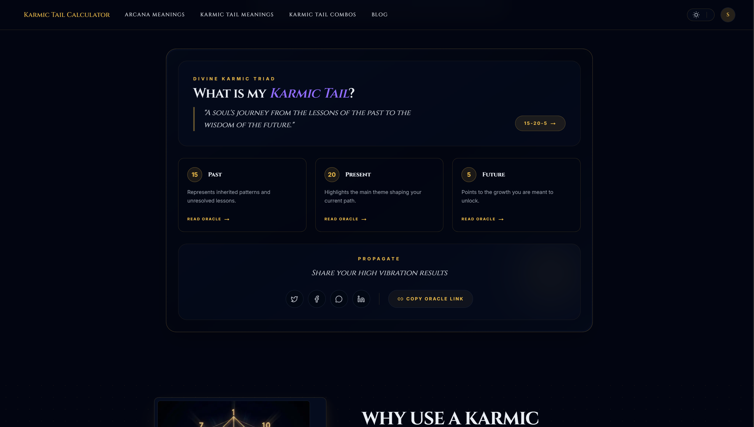 Karmic Tail Calculator screenshot 2