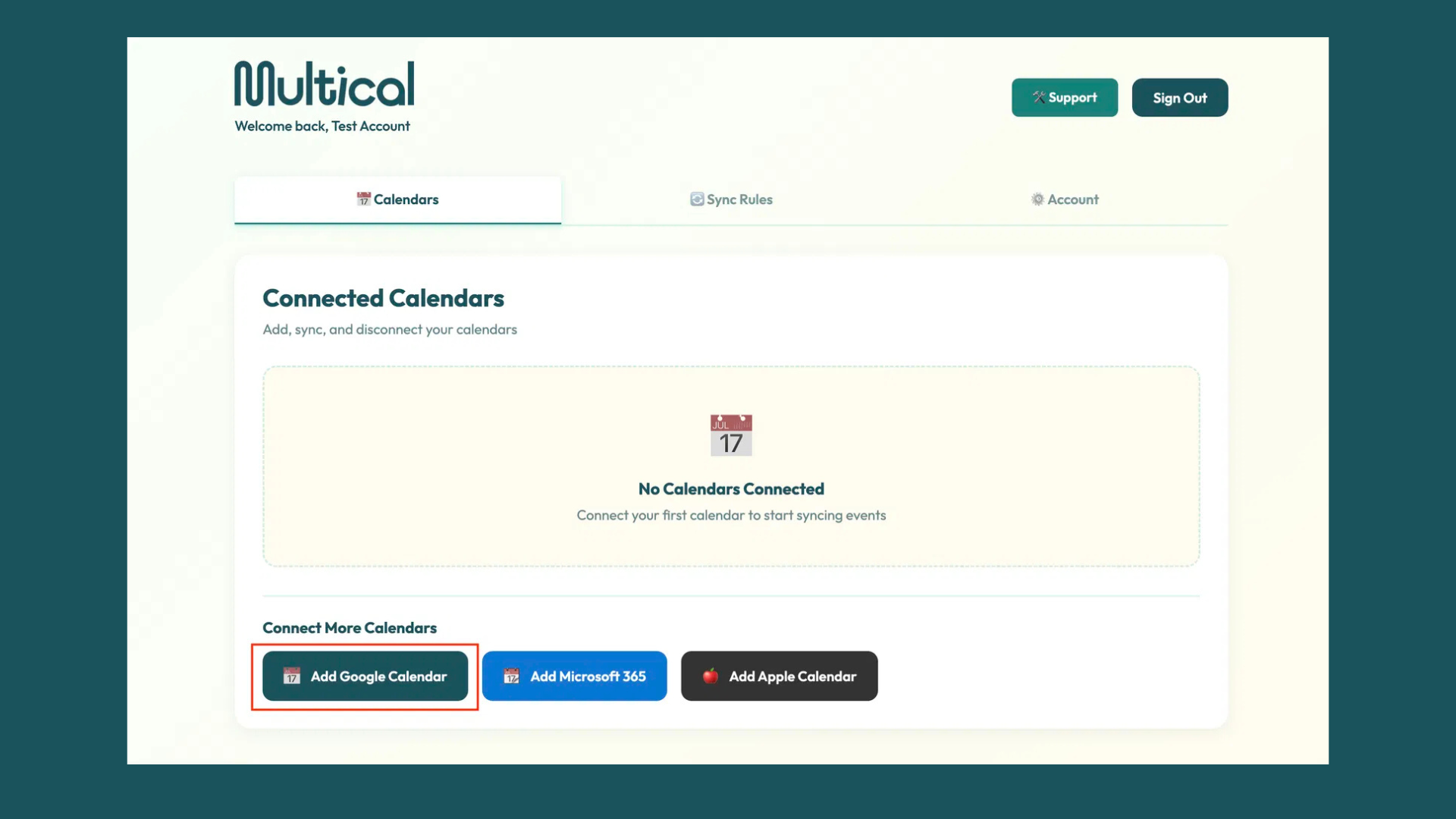 Multical screenshot 2