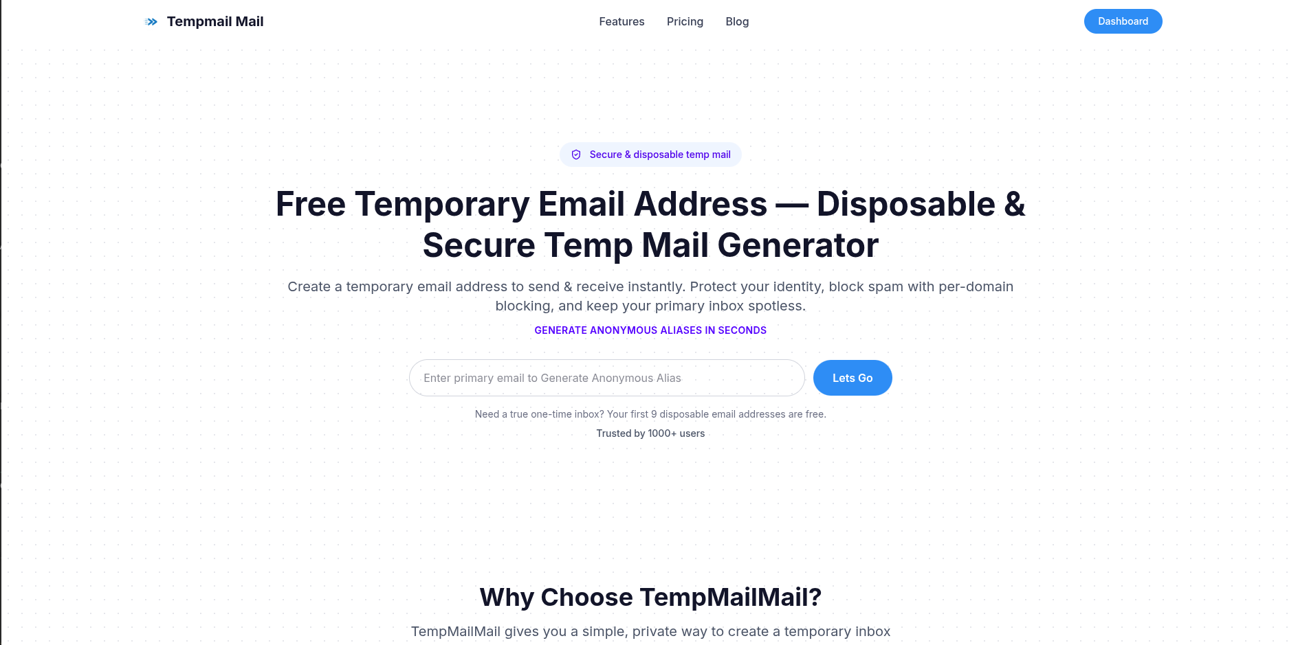 TempMailMail screenshot 1
