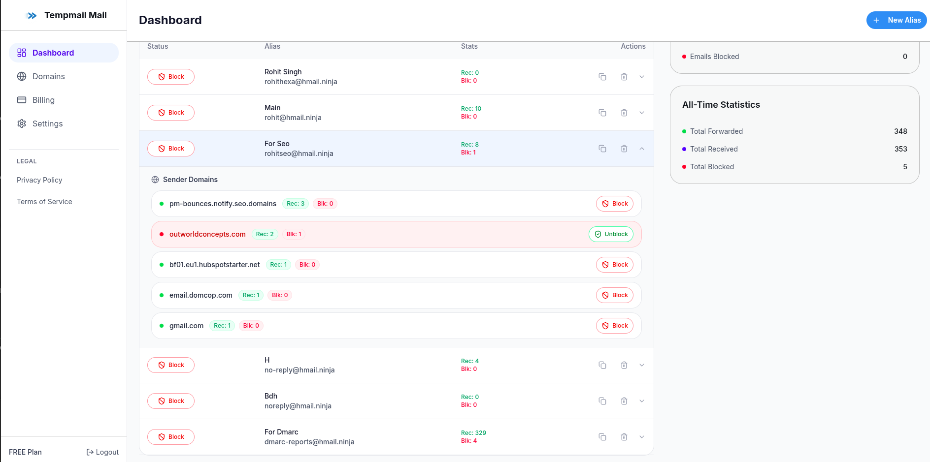 TempMailMail screenshot 4