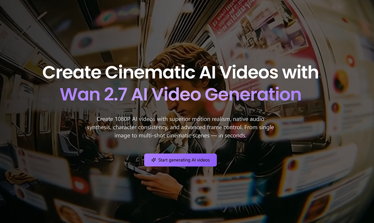 Wan 2.7 AI Video Generation screenshot 1