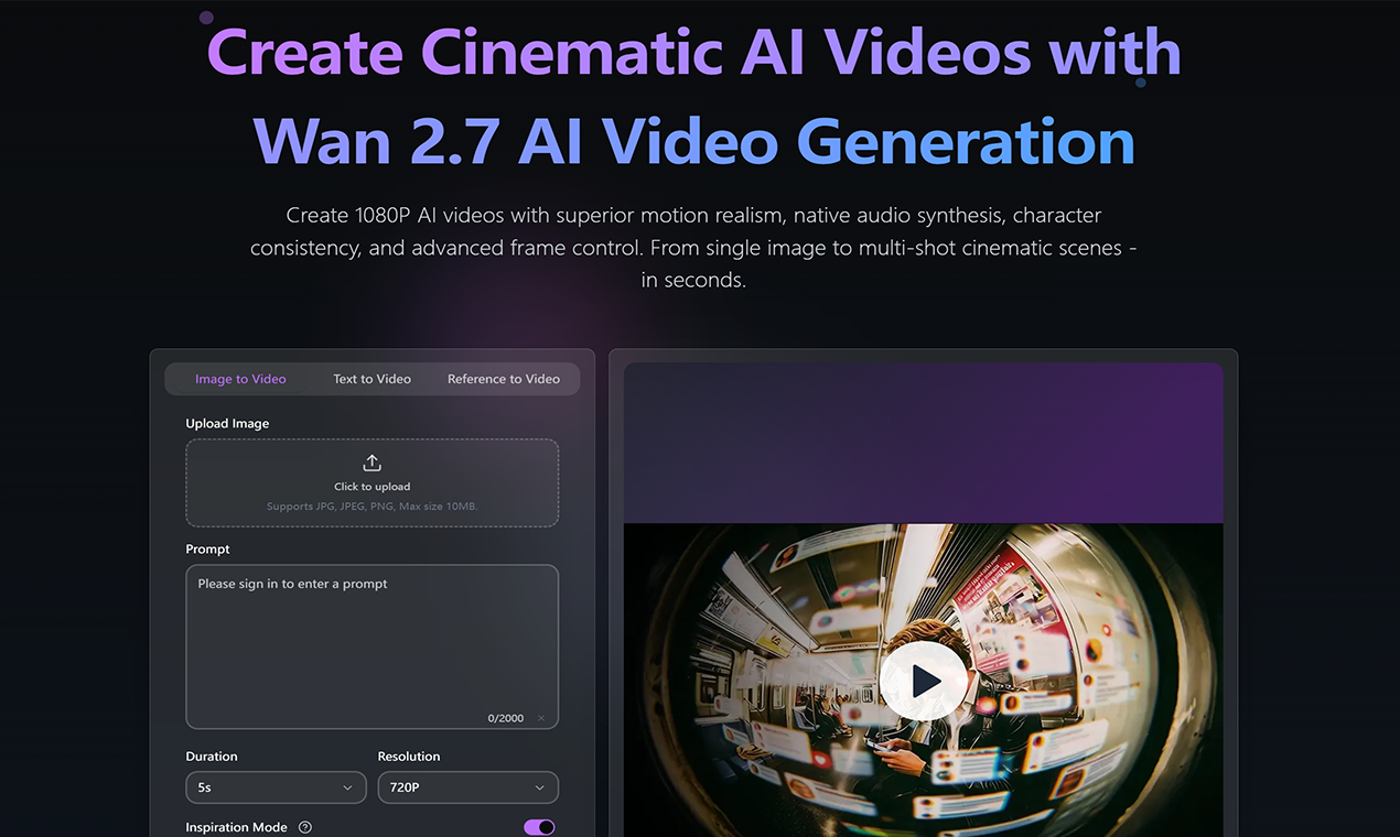 Wan 2.7 AI Video Generation screenshot 2