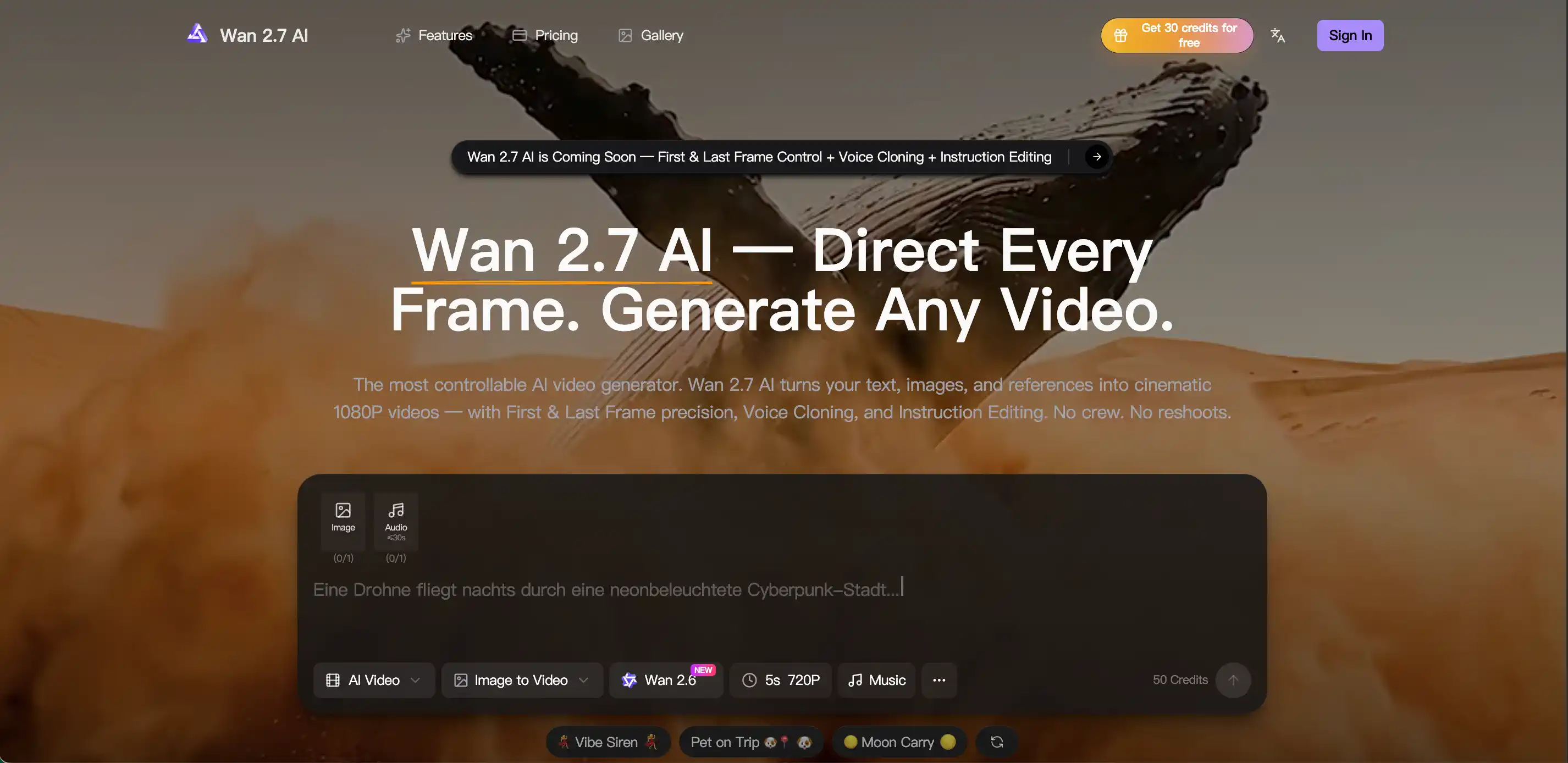 Wan 2.7 AI - AI Video Generator screenshot 1