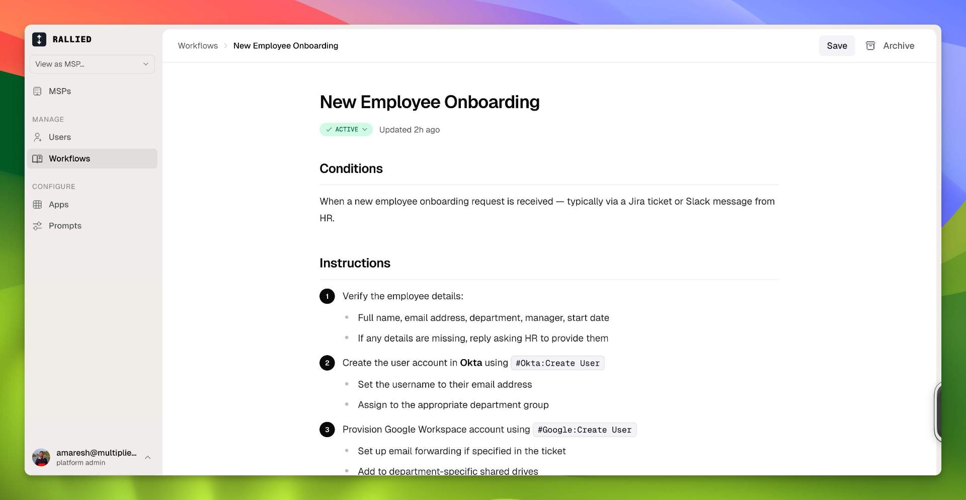 Rallied AI screenshot 1