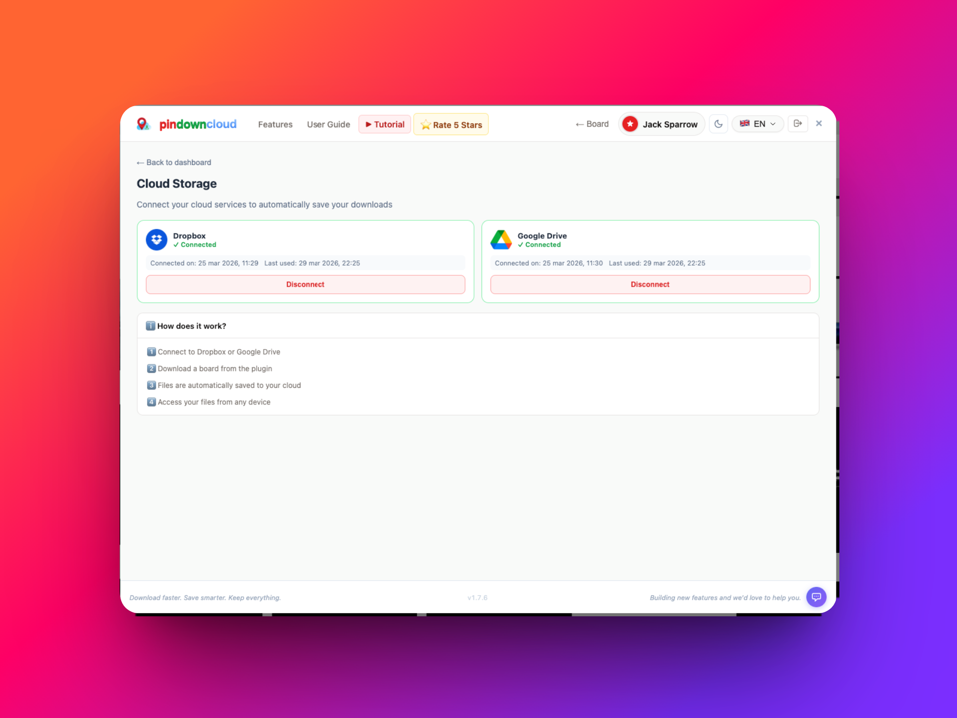 PinDownCloud screenshot 2