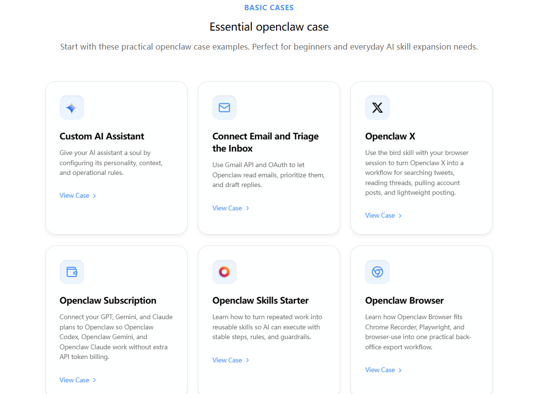 Openclaw Cases screenshot 1