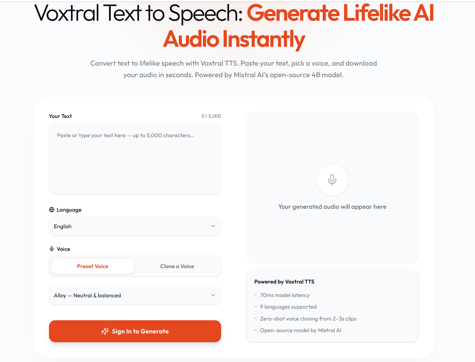 Voxtral TTS screenshot 2