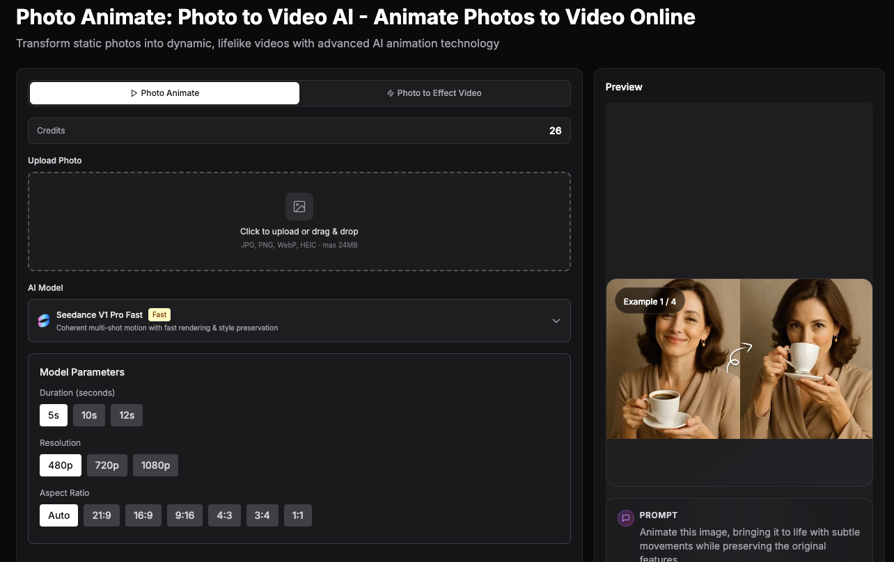 Photo Animate - Photo to Video AI screenshot 1