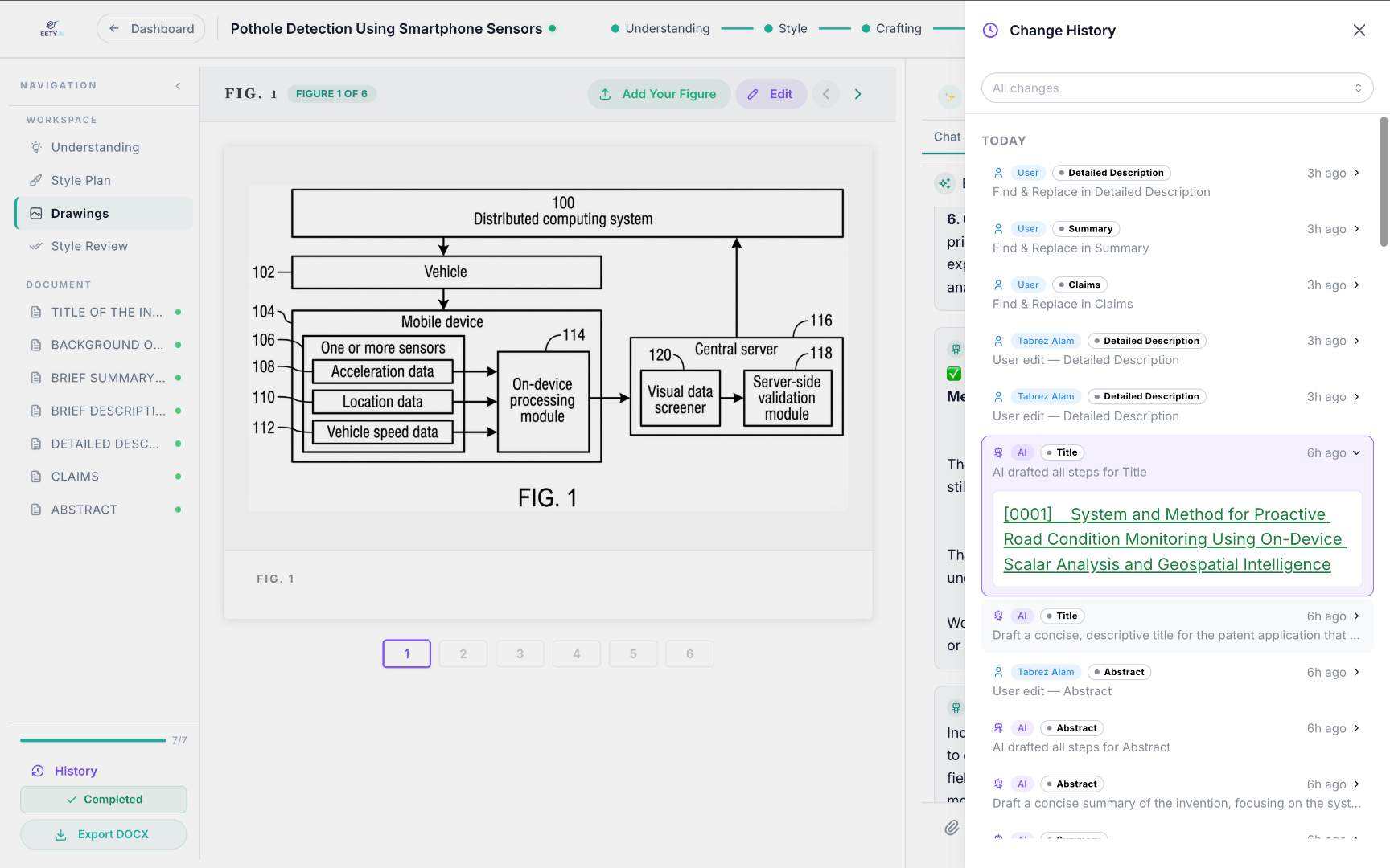 Eety AI - An AI Assistant for Patent Drafting screenshot 2