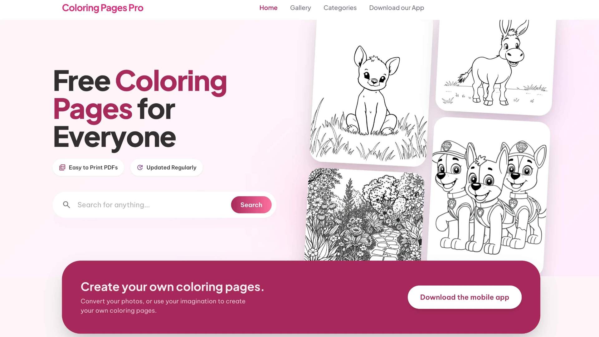 Coloring Pages Pro screenshot 1