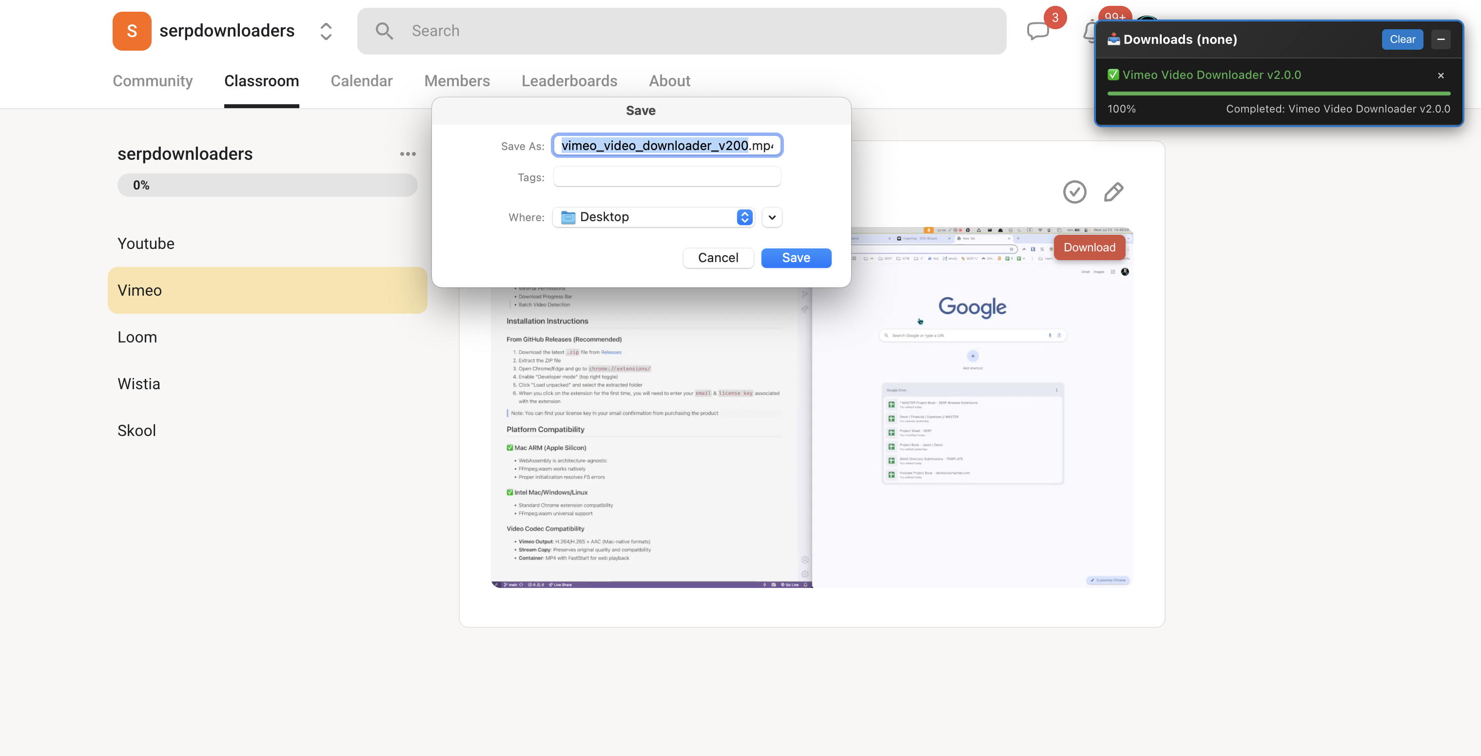 Skool Video Downloader screenshot 1