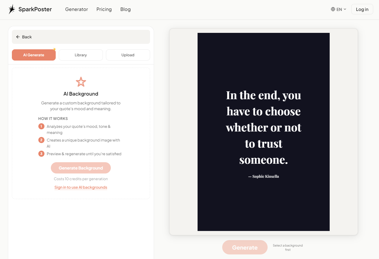 Sparkposter quote image maker screenshot 3