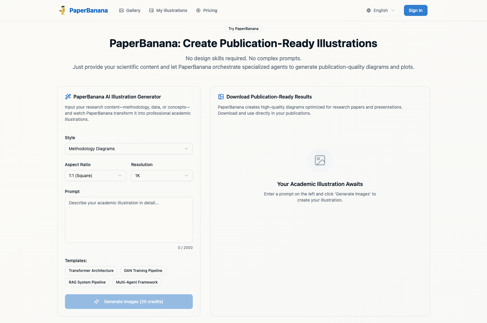 PaperBanana: Automating Academic Illustration with AI screenshot 1