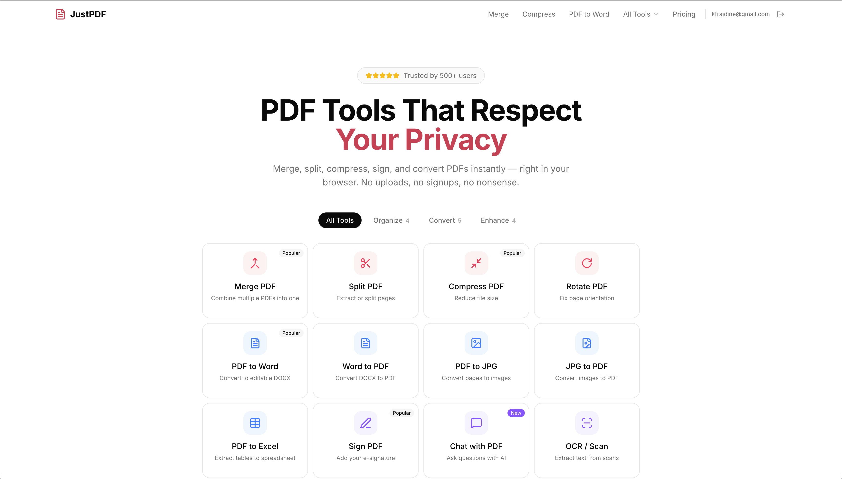 JustPDF screenshot 1