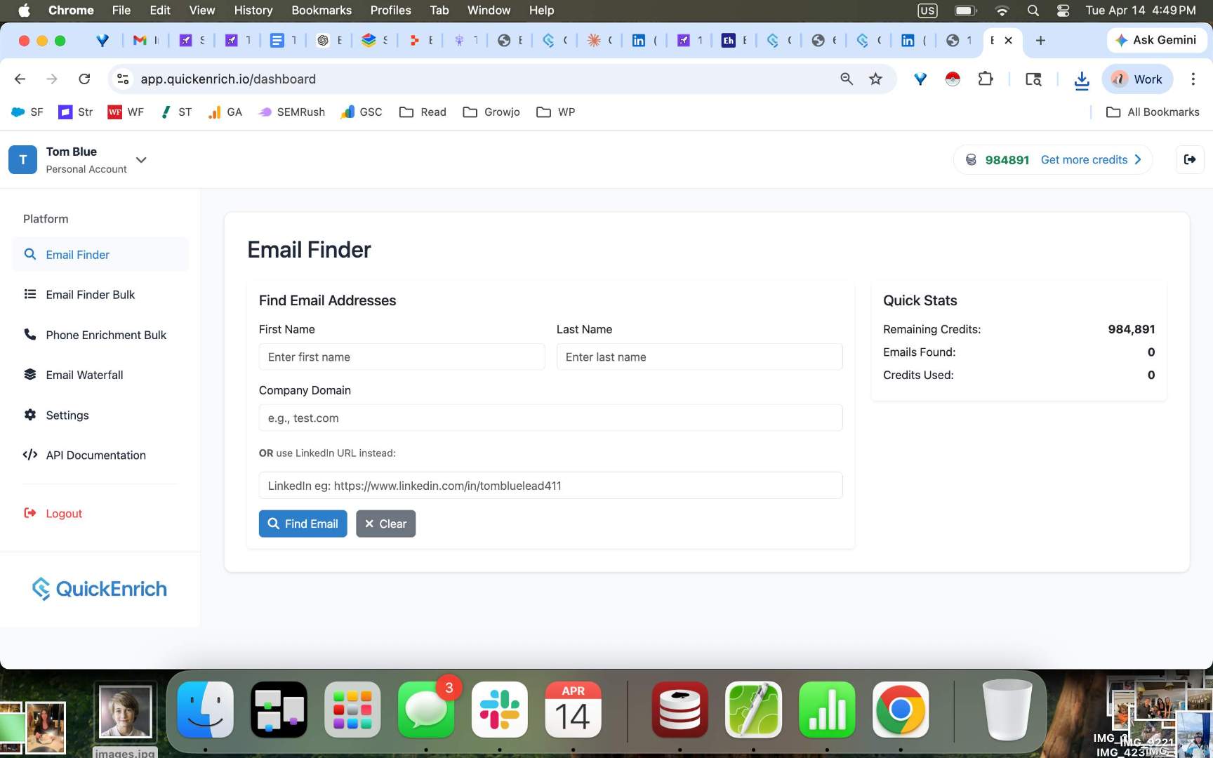 QuickEnrich screenshot 1