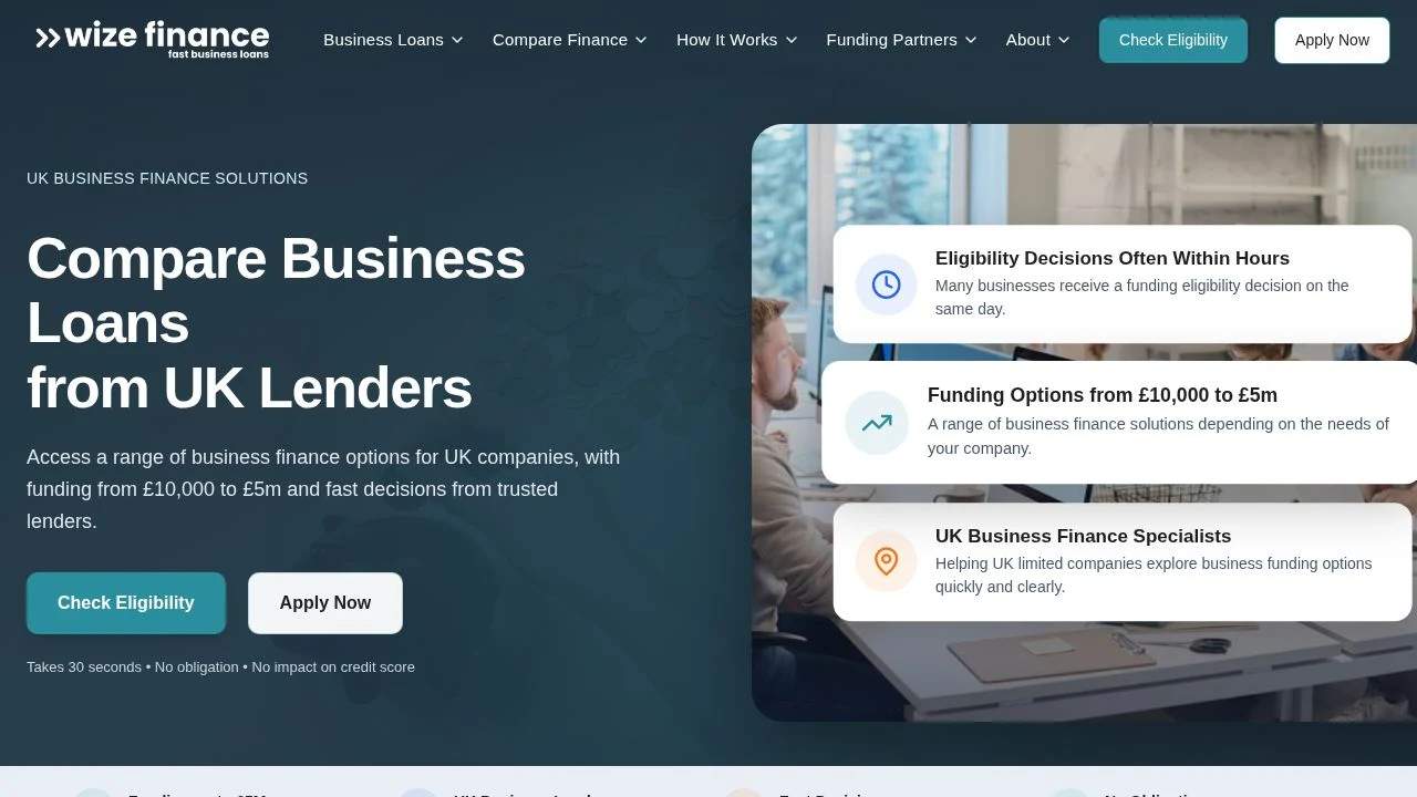 Wize Finance Eligibility Check screenshot 1