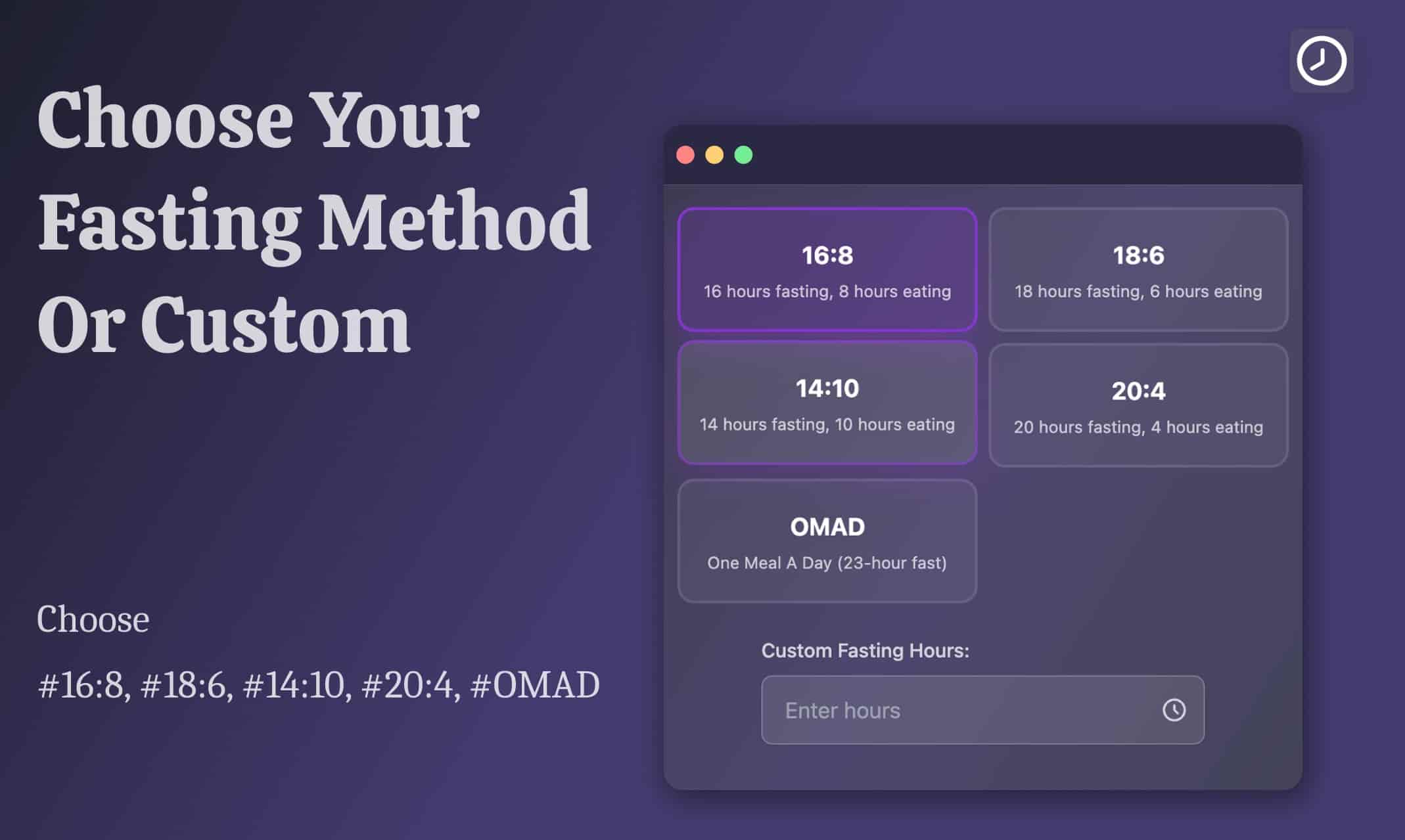 Intermittent Fasting Calculator screenshot 1
