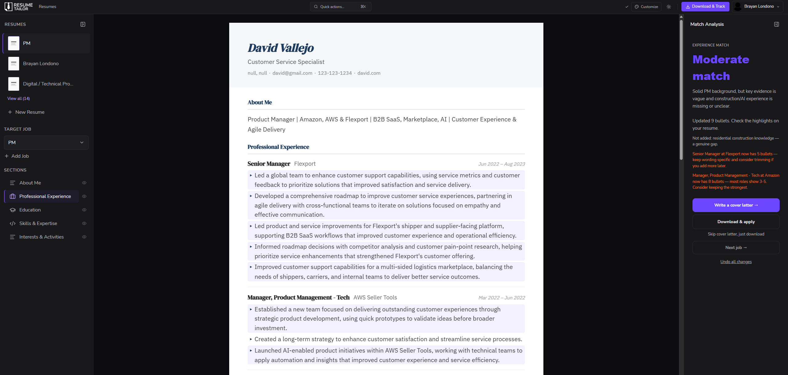 Resume Tailor screenshot 4
