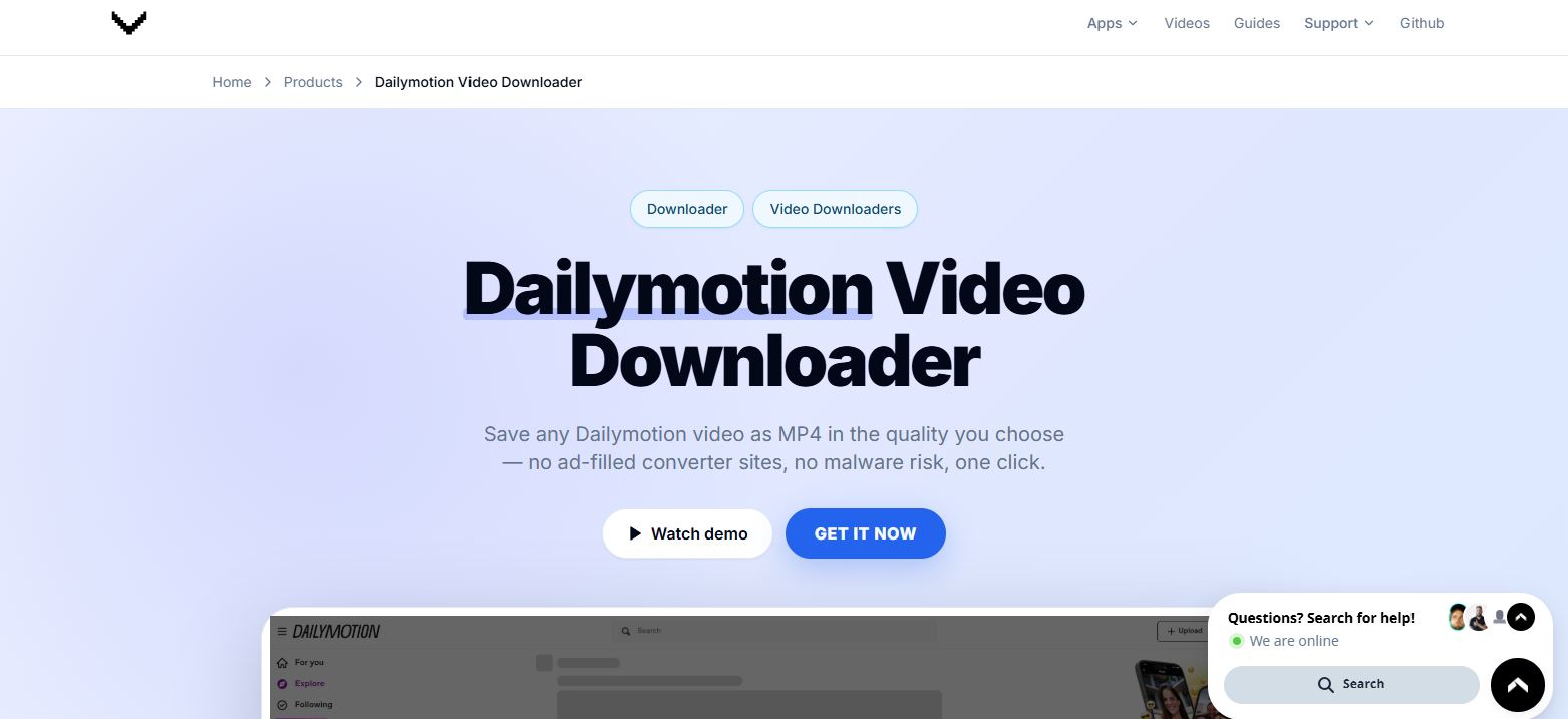 Dailymotion Video Downloader screenshot 1