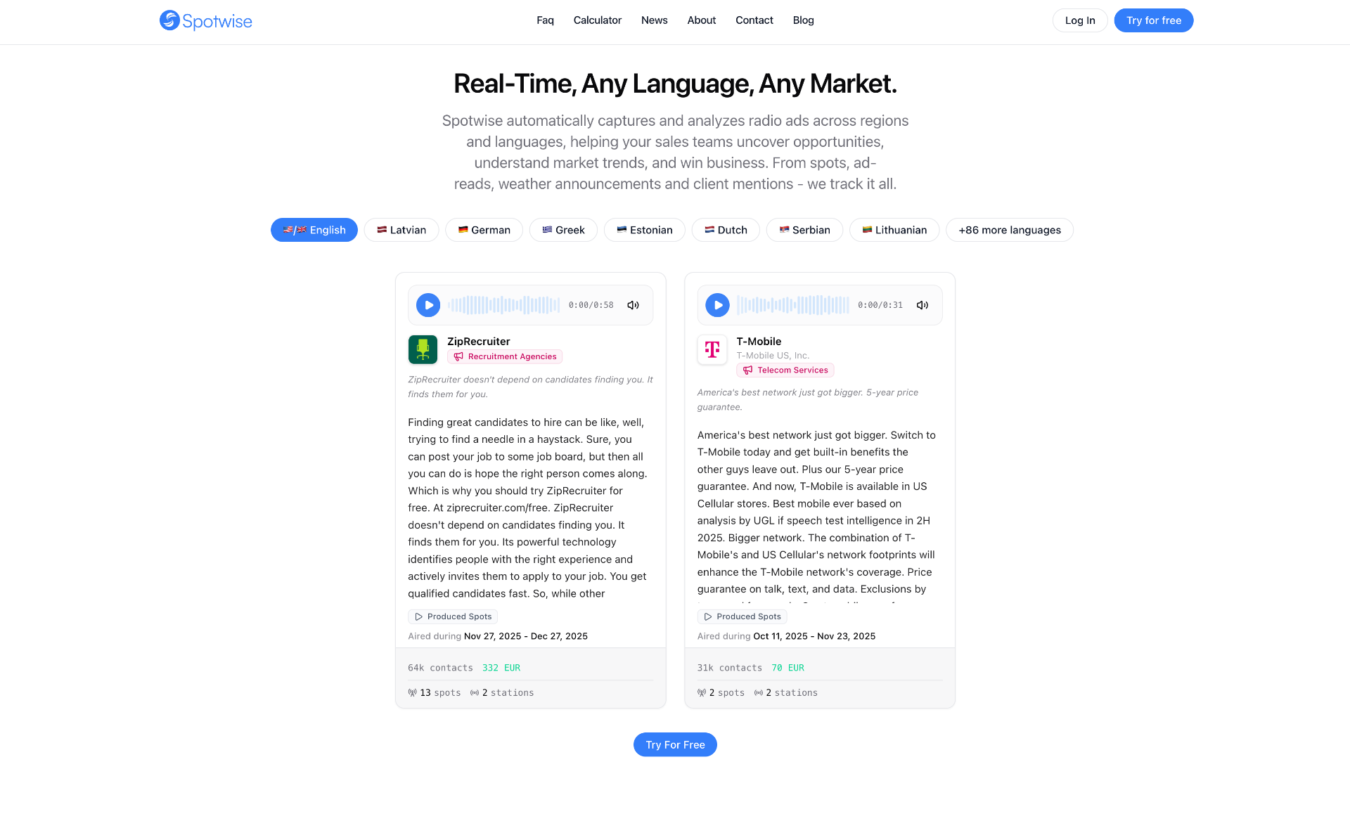 Spotwise screenshot 1