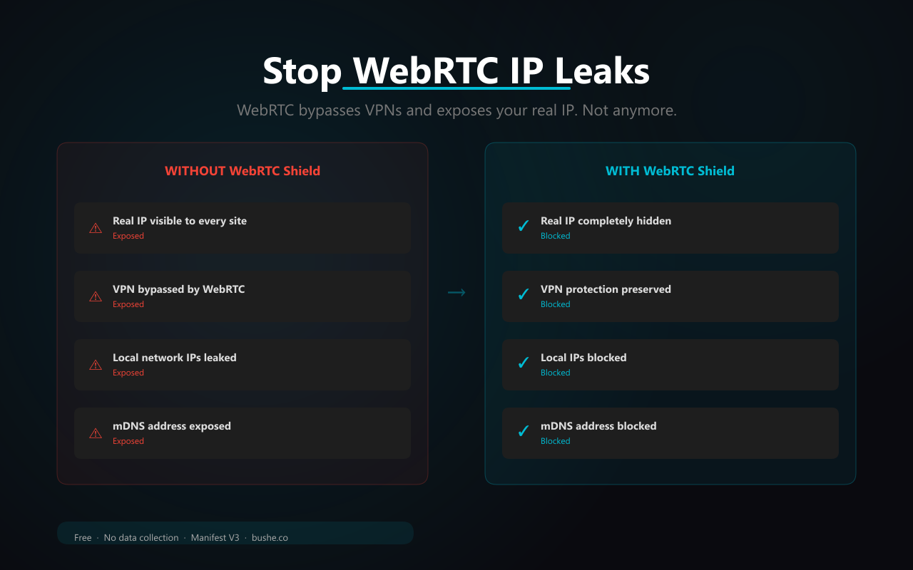 WebRTC Privacy Shield screenshot 1