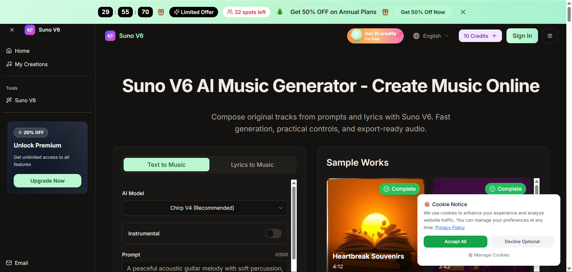 Suno V6 screenshot 1