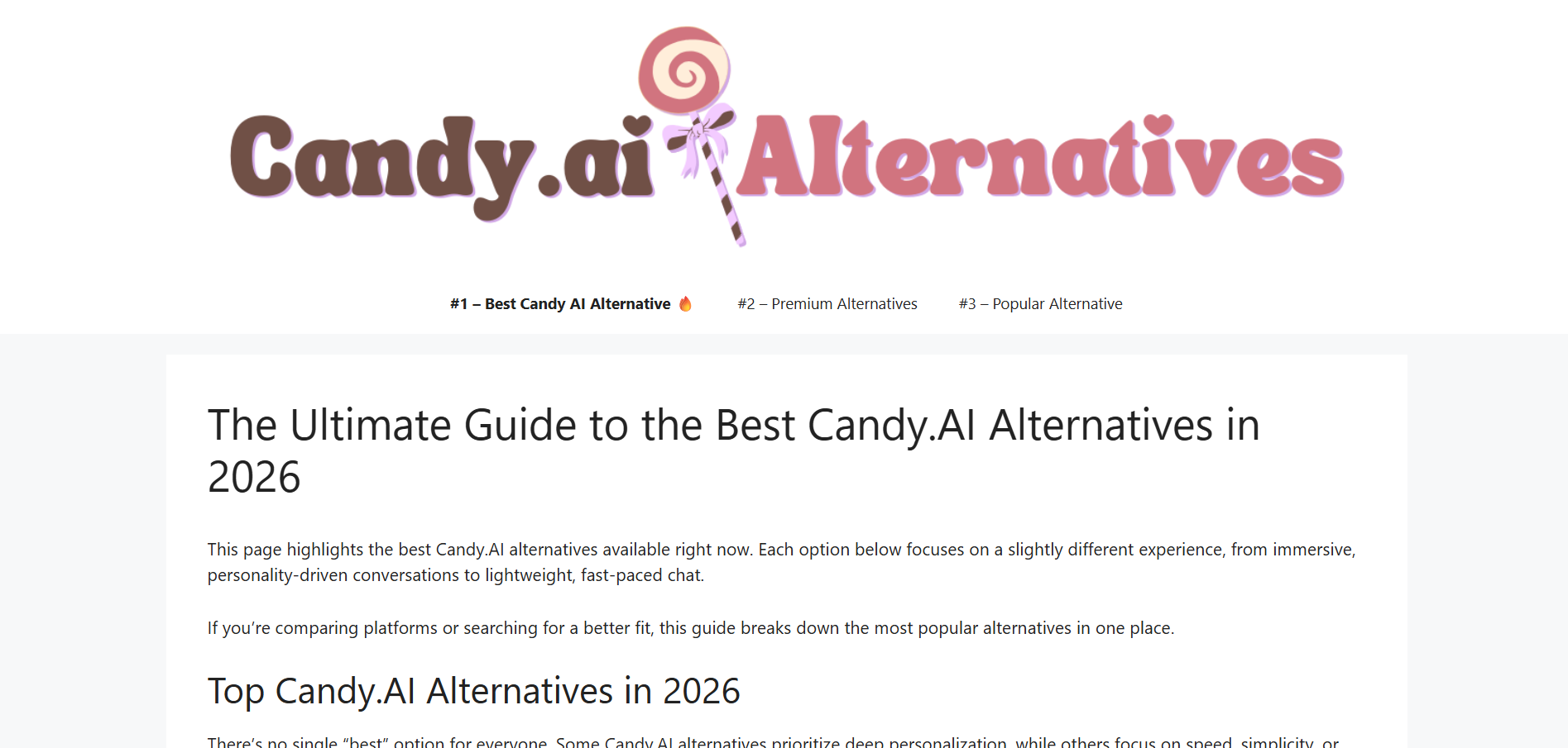 CandyAIAlternatives screenshot 1