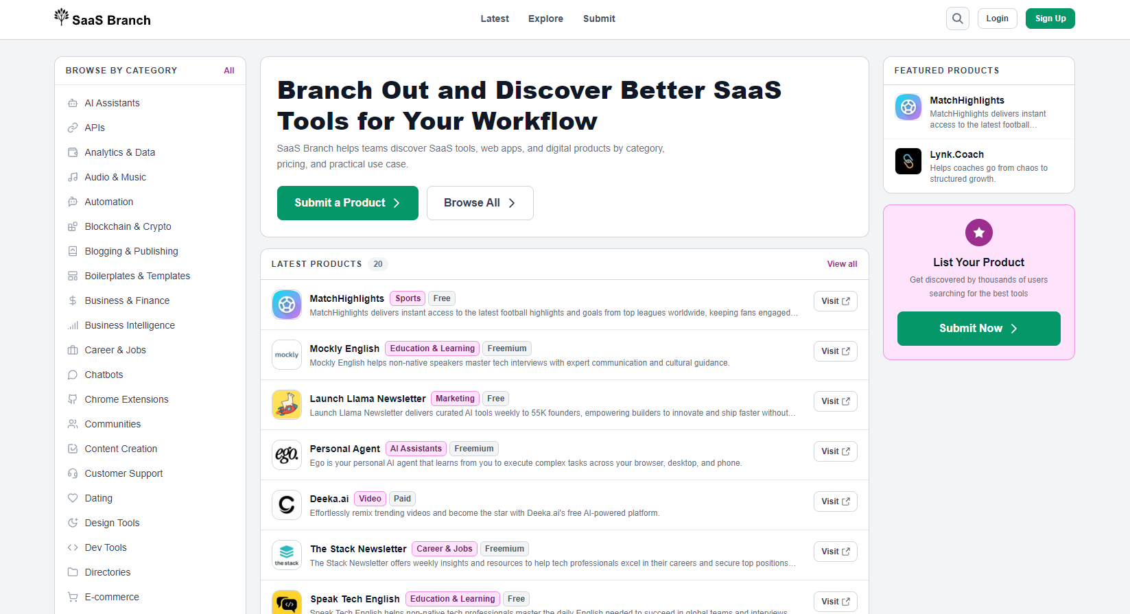 SaaS Branch screenshot 1