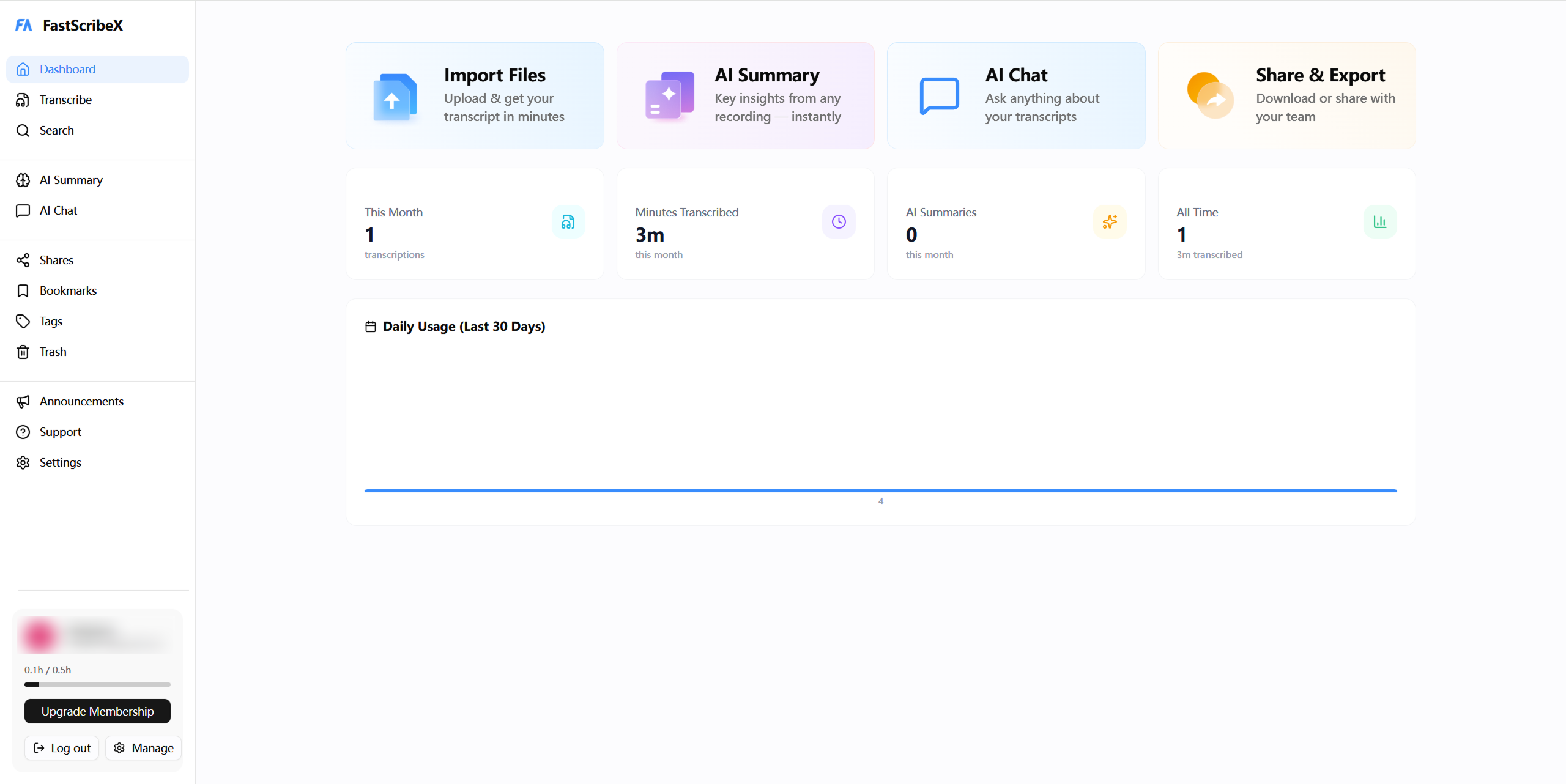 FastScribeX screenshot 1