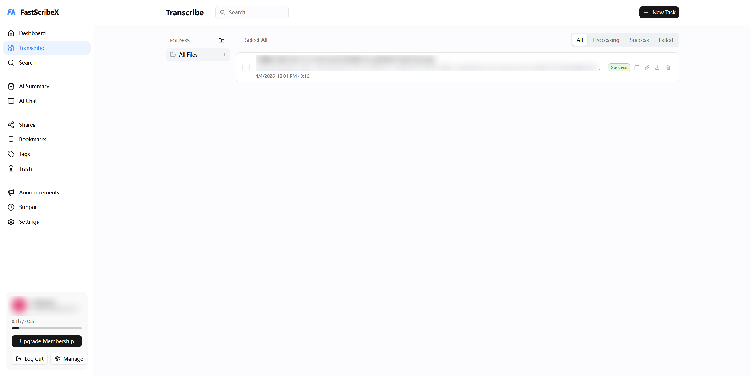 FastScribeX screenshot 2