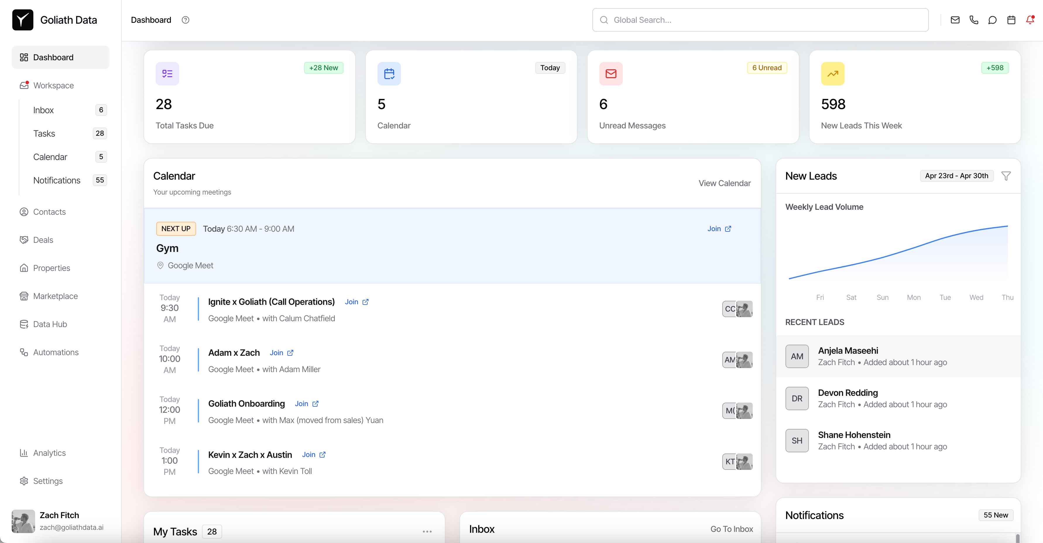 Goliath Data Real Estate CRM screenshot 1