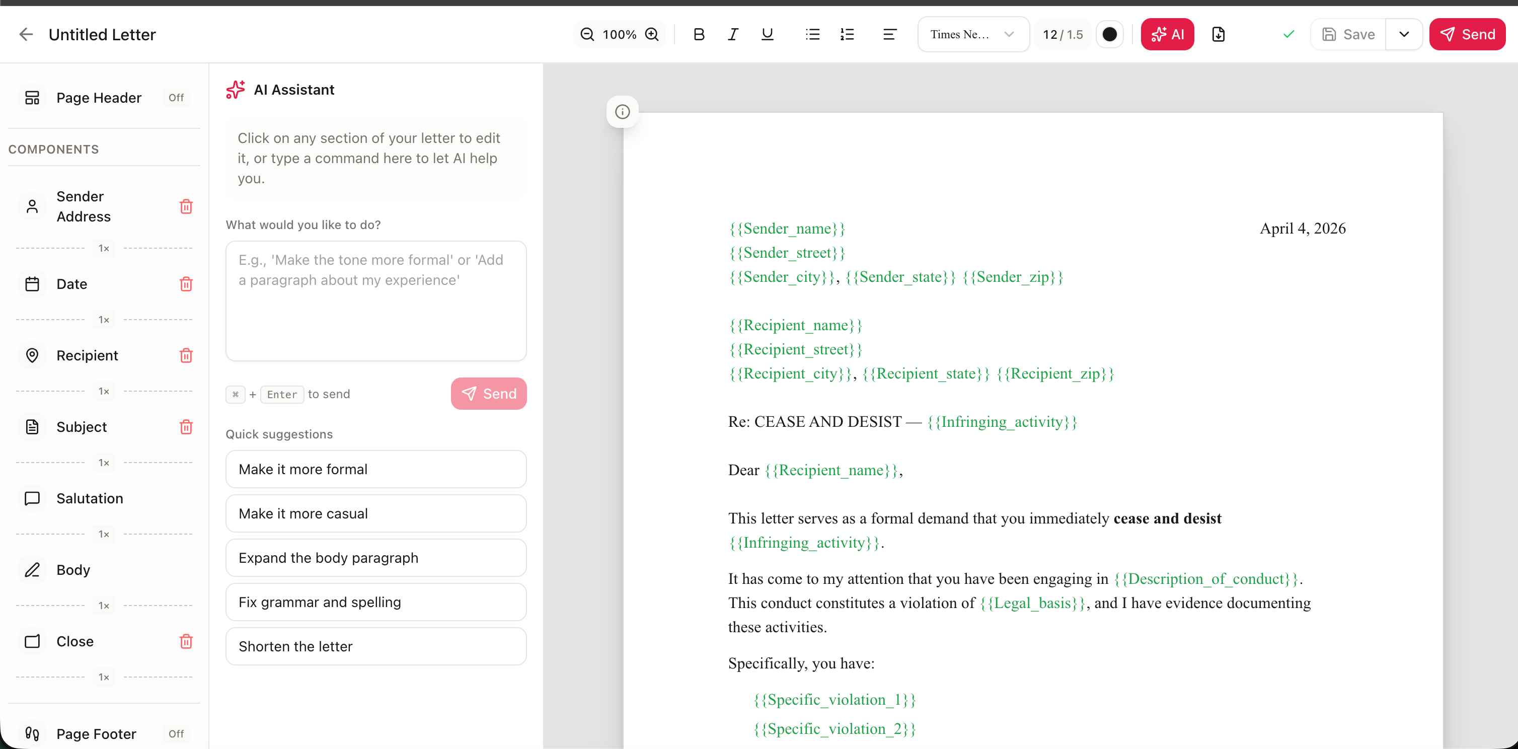 WriteToMail screenshot 1