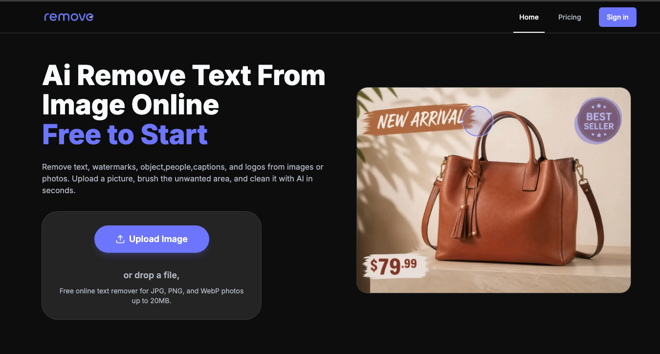 Ai Remove Text from Image screenshot 1
