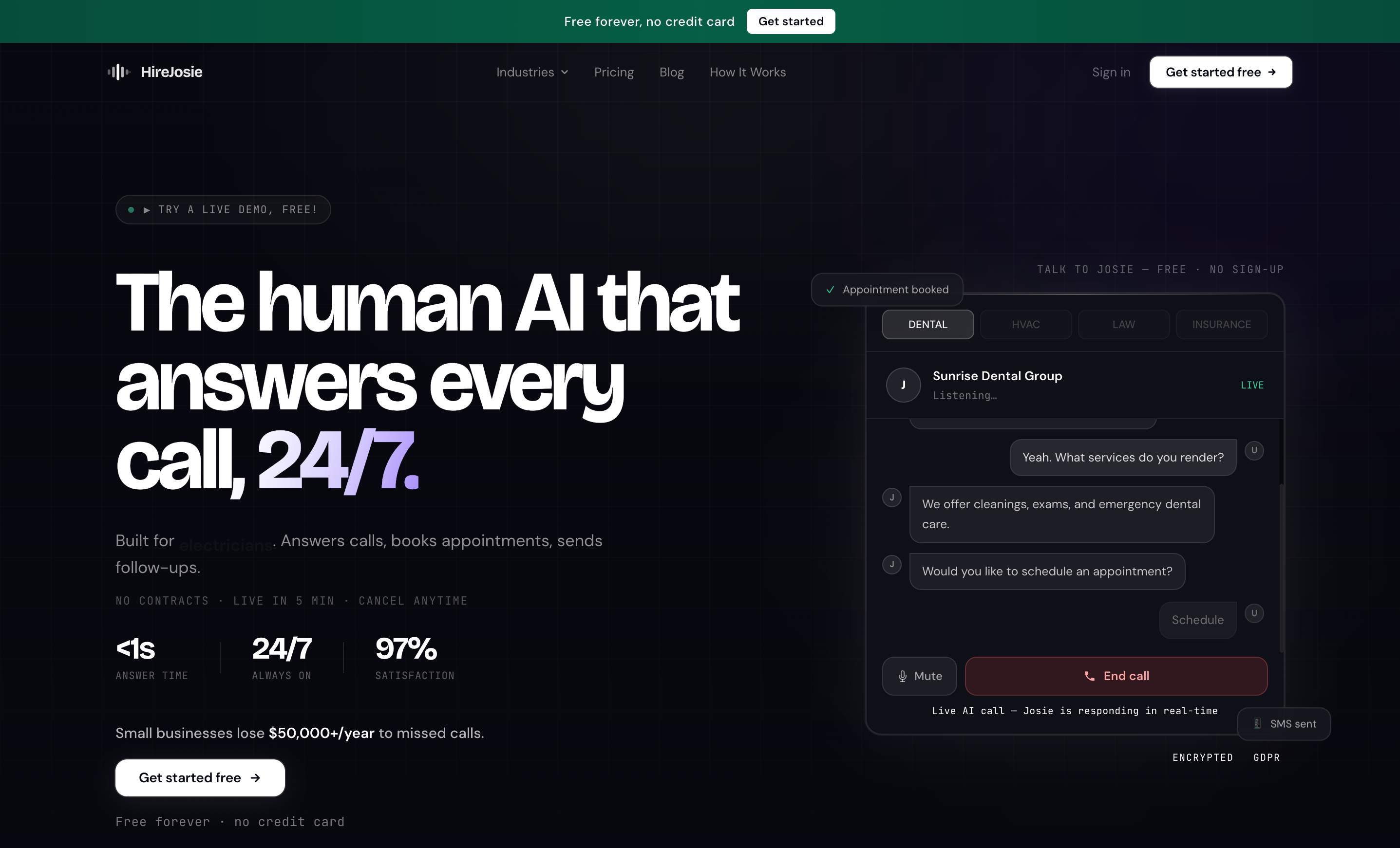 HireJosie screenshot 1