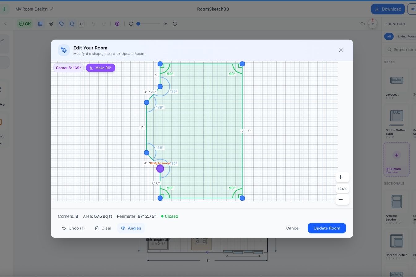 RoomSketch3D FloorPlanner screenshot 2
