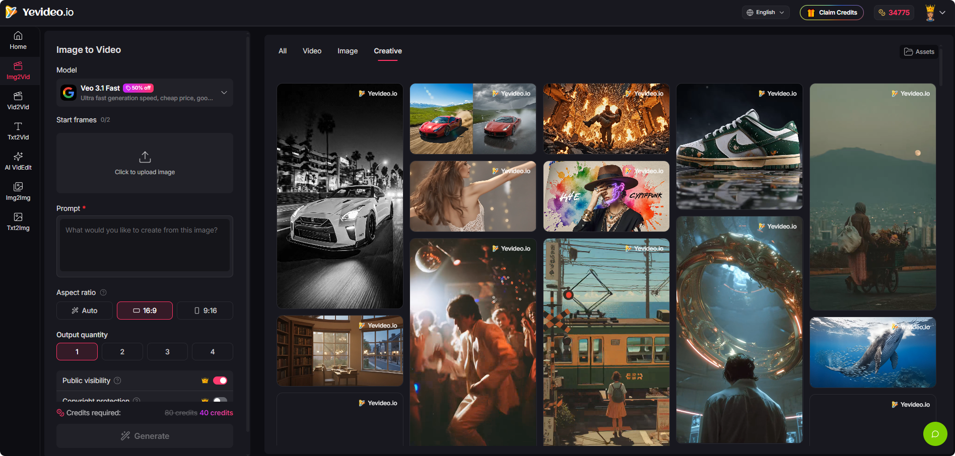Yevideo - AI Video and Image Platform screenshot 2