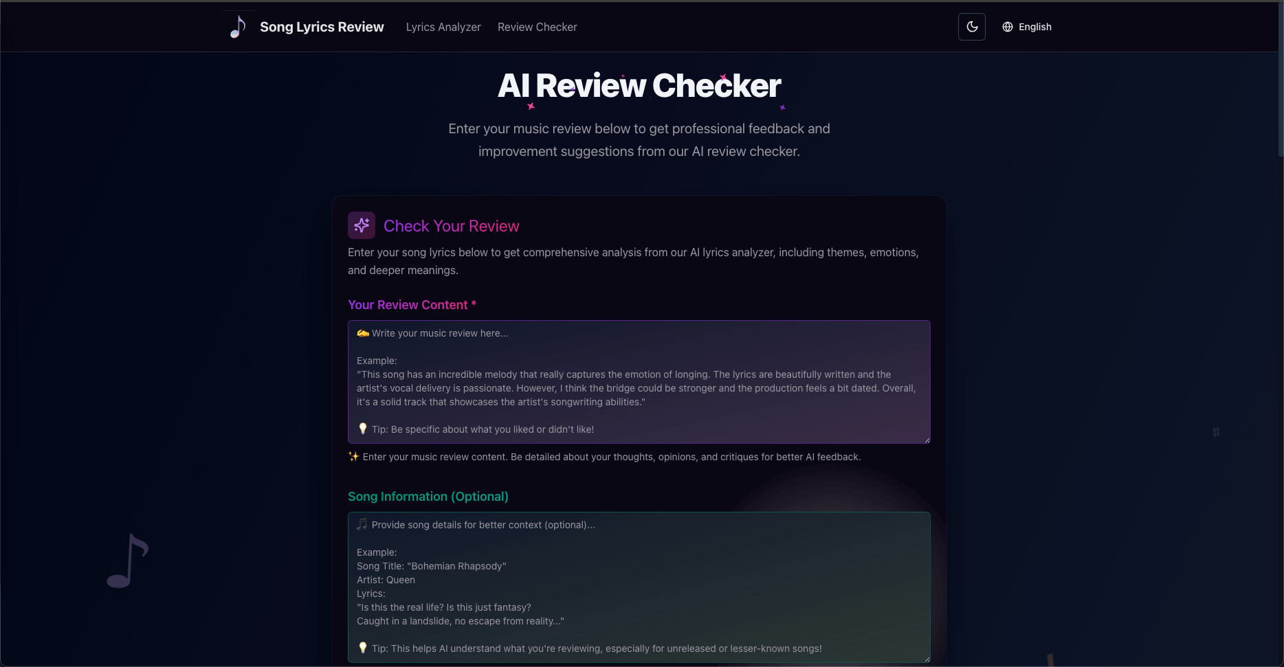 Song Lyrics Review screenshot 2