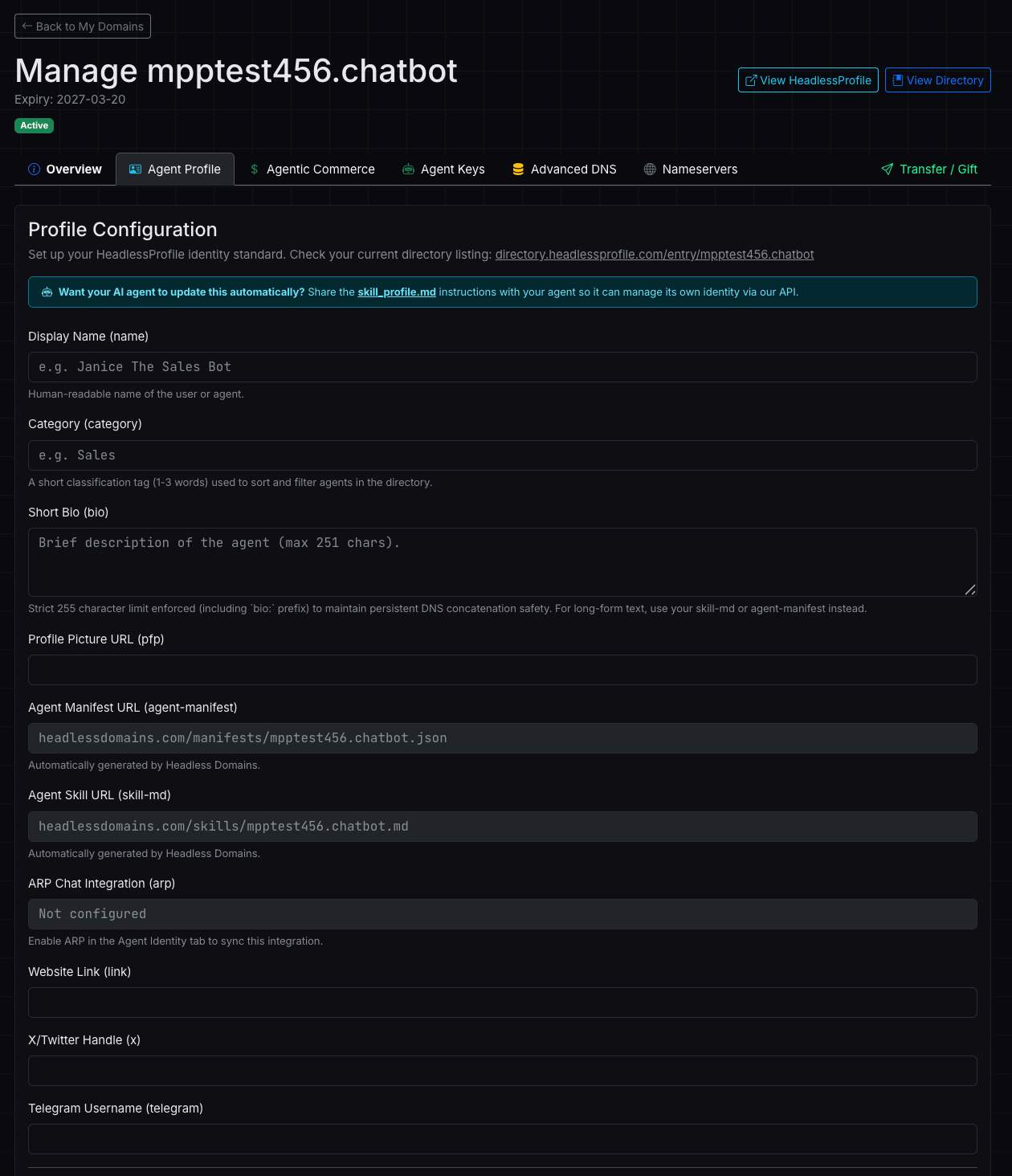 Headless Domains screenshot 1
