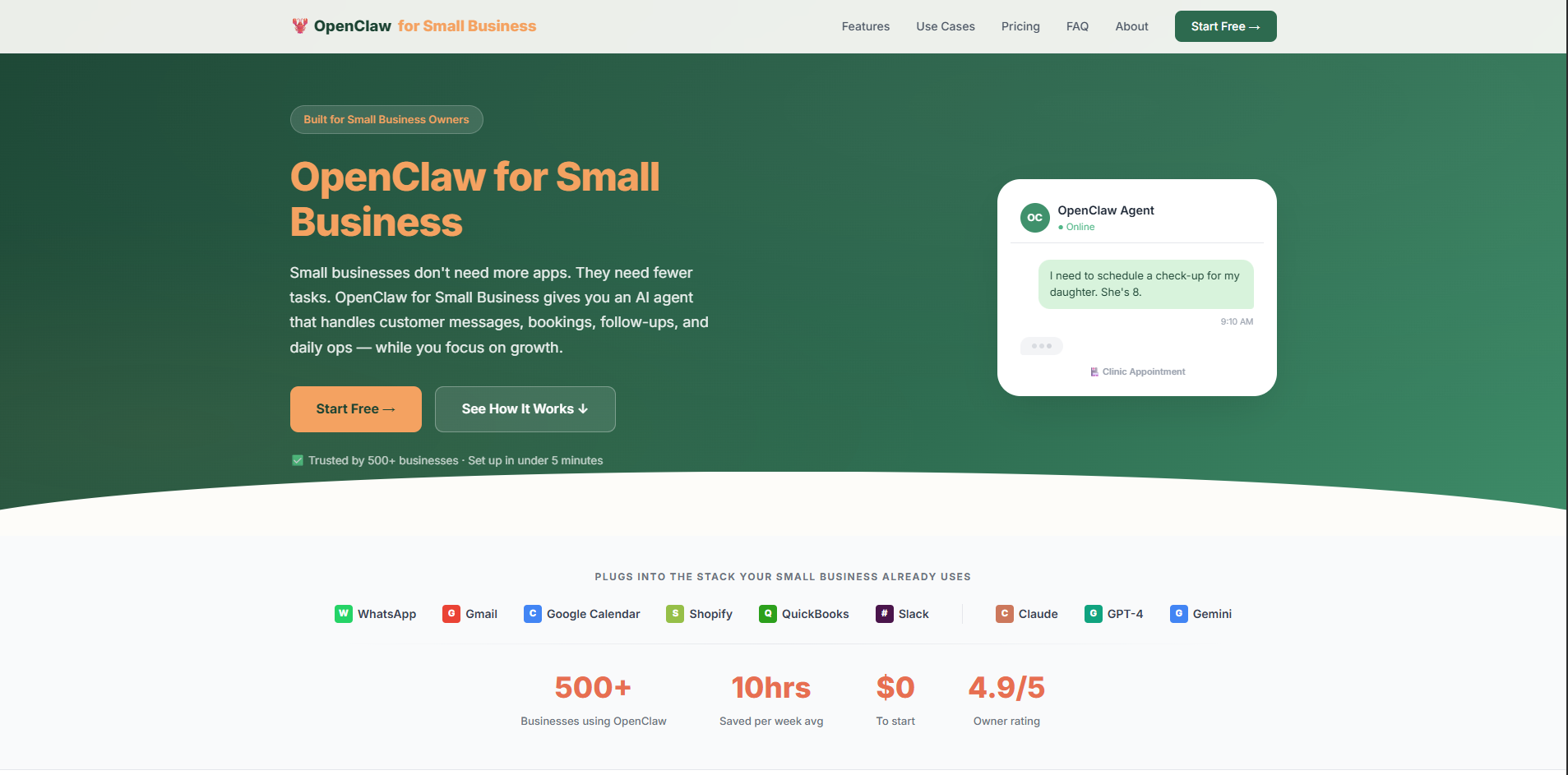 Openclaw for small business screenshot 1