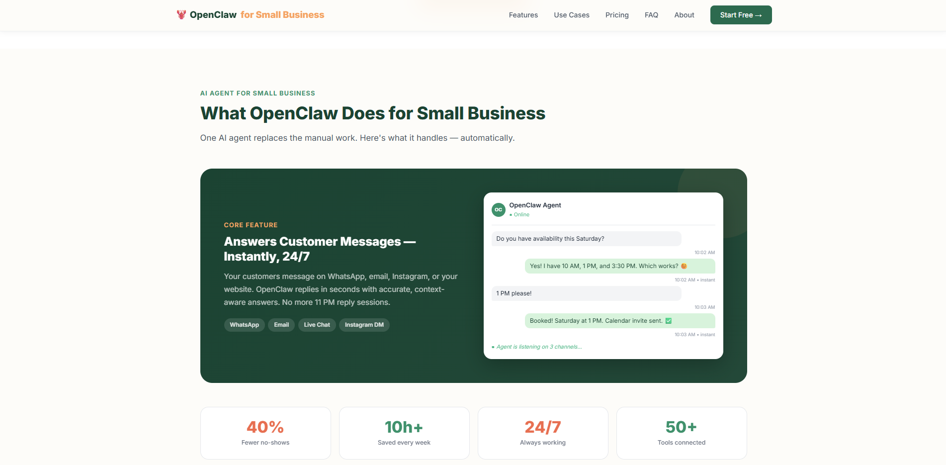 Openclaw for small business screenshot 2